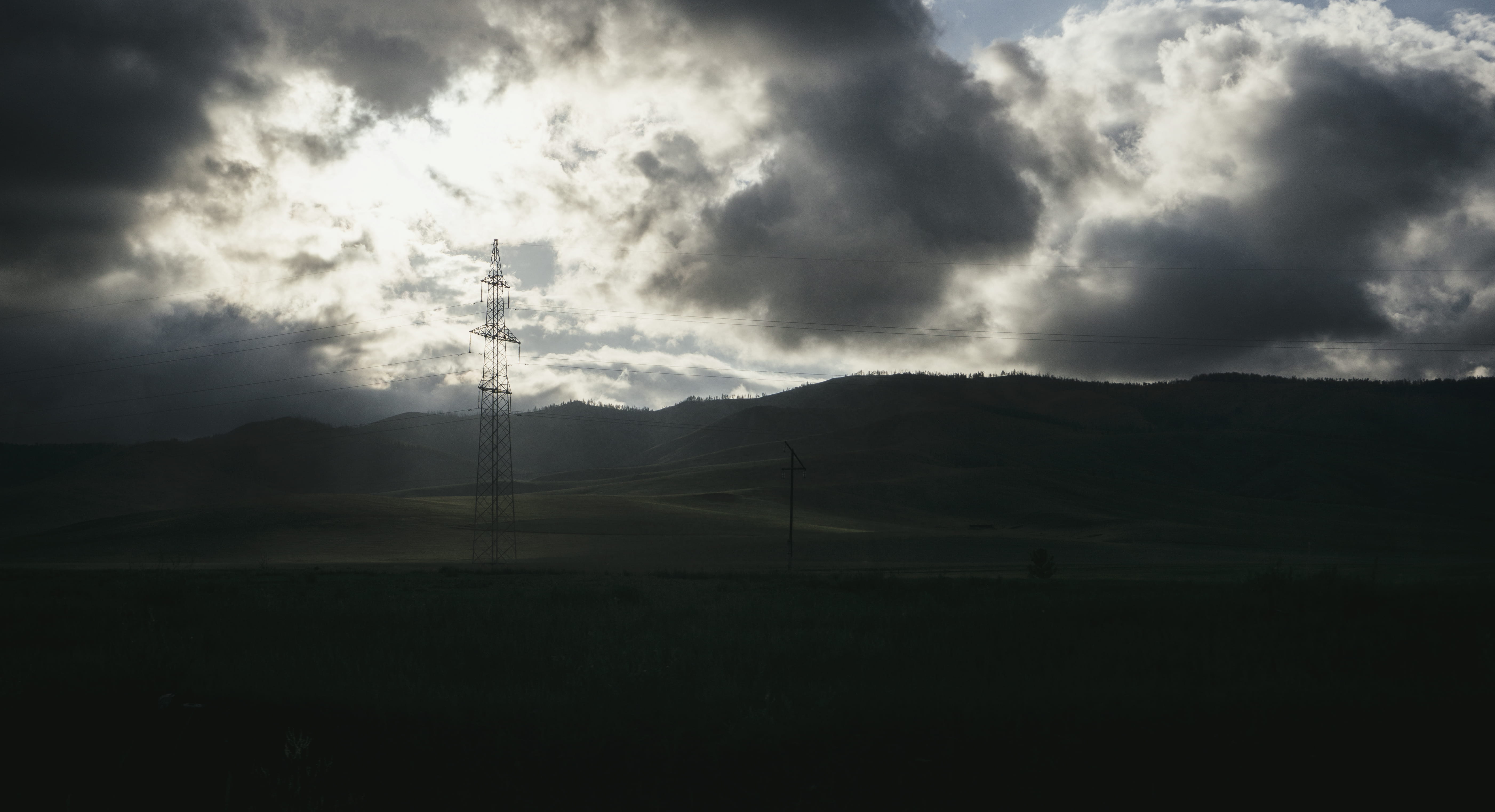 cloud, cloduy, clouds, electricity, sky, landscape, cloudy landscape