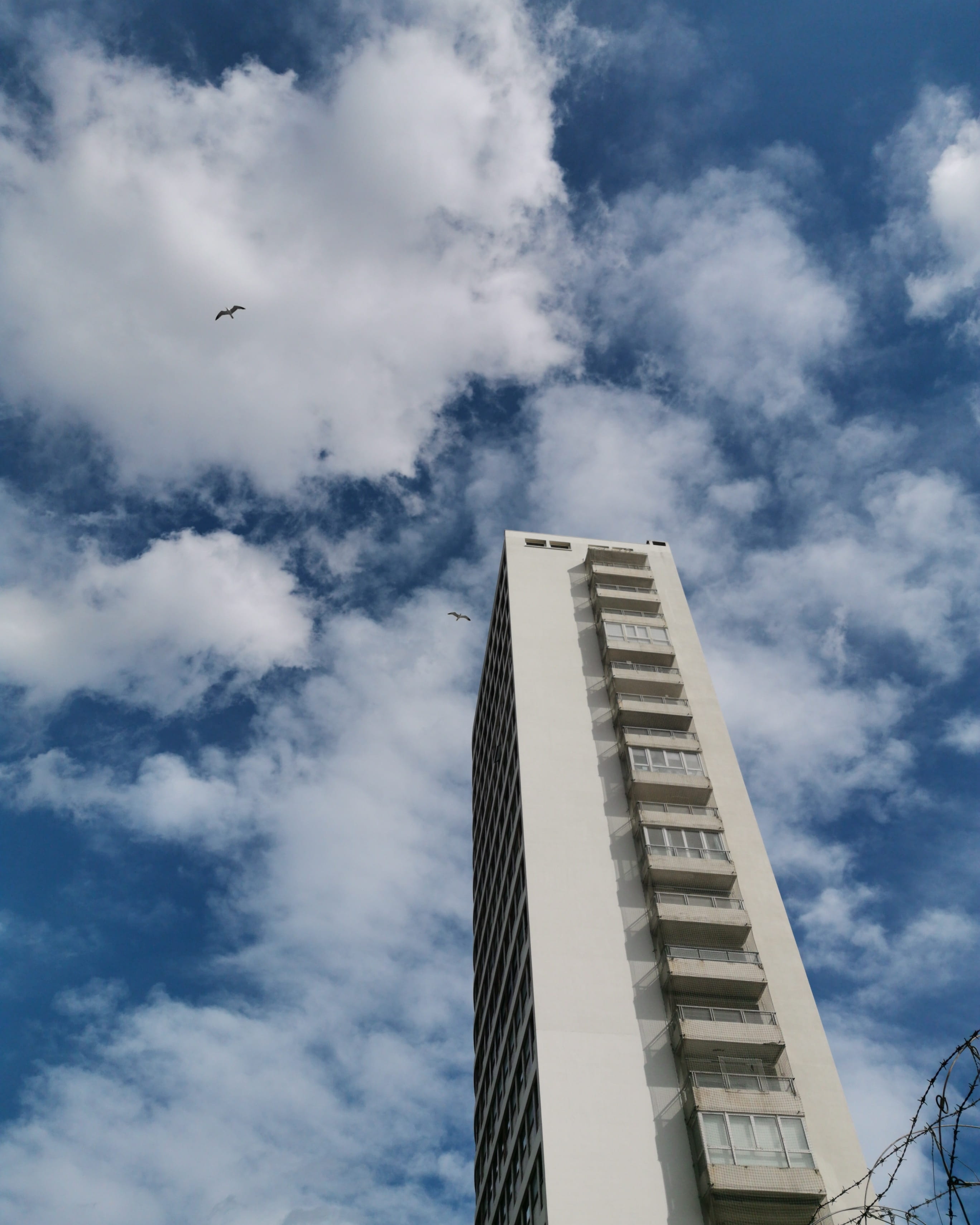cloud - sky, building exterior, low angle view, built structure