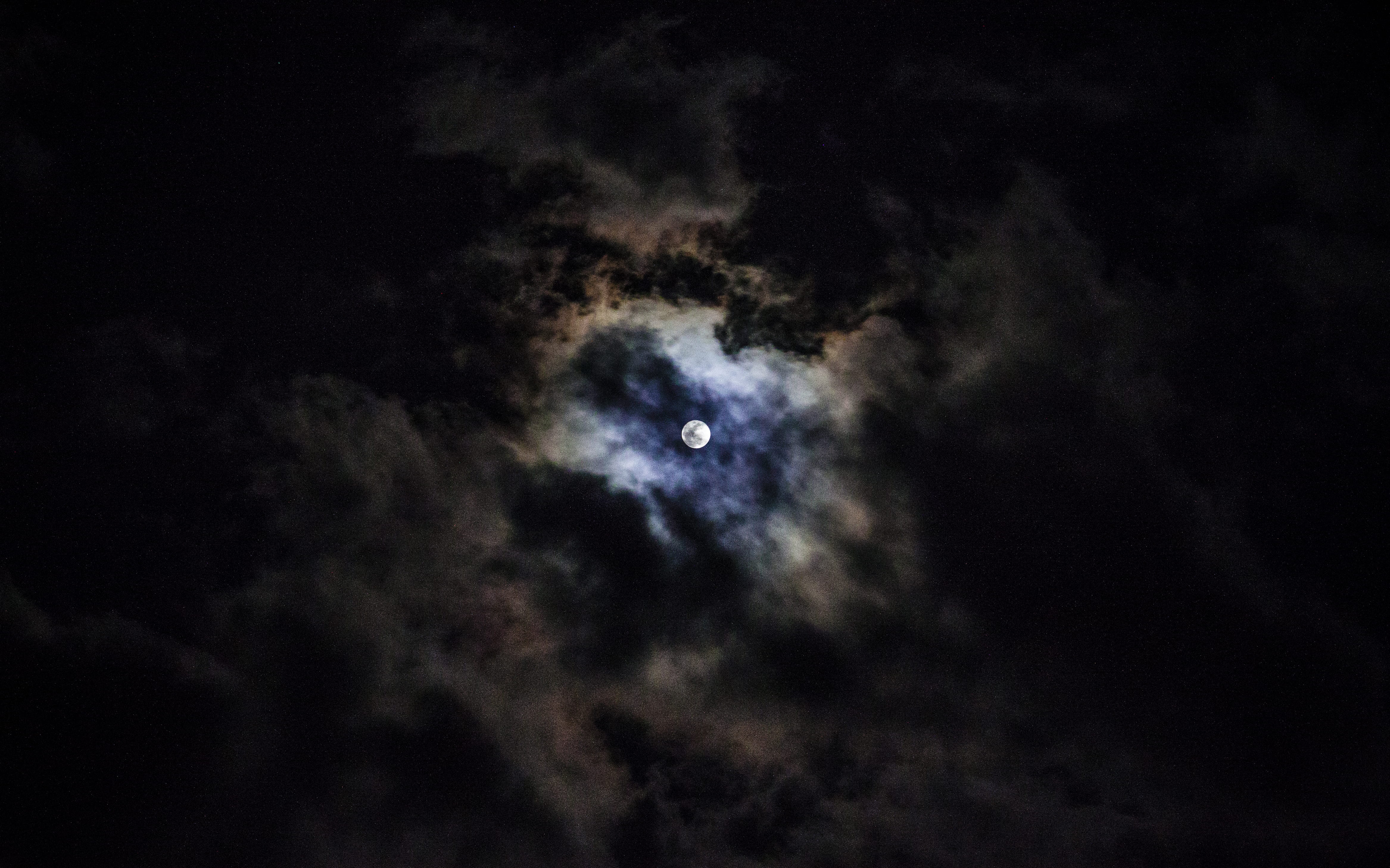 night, cloud, sky, fullmoon, cloud - sky, space, astronomy