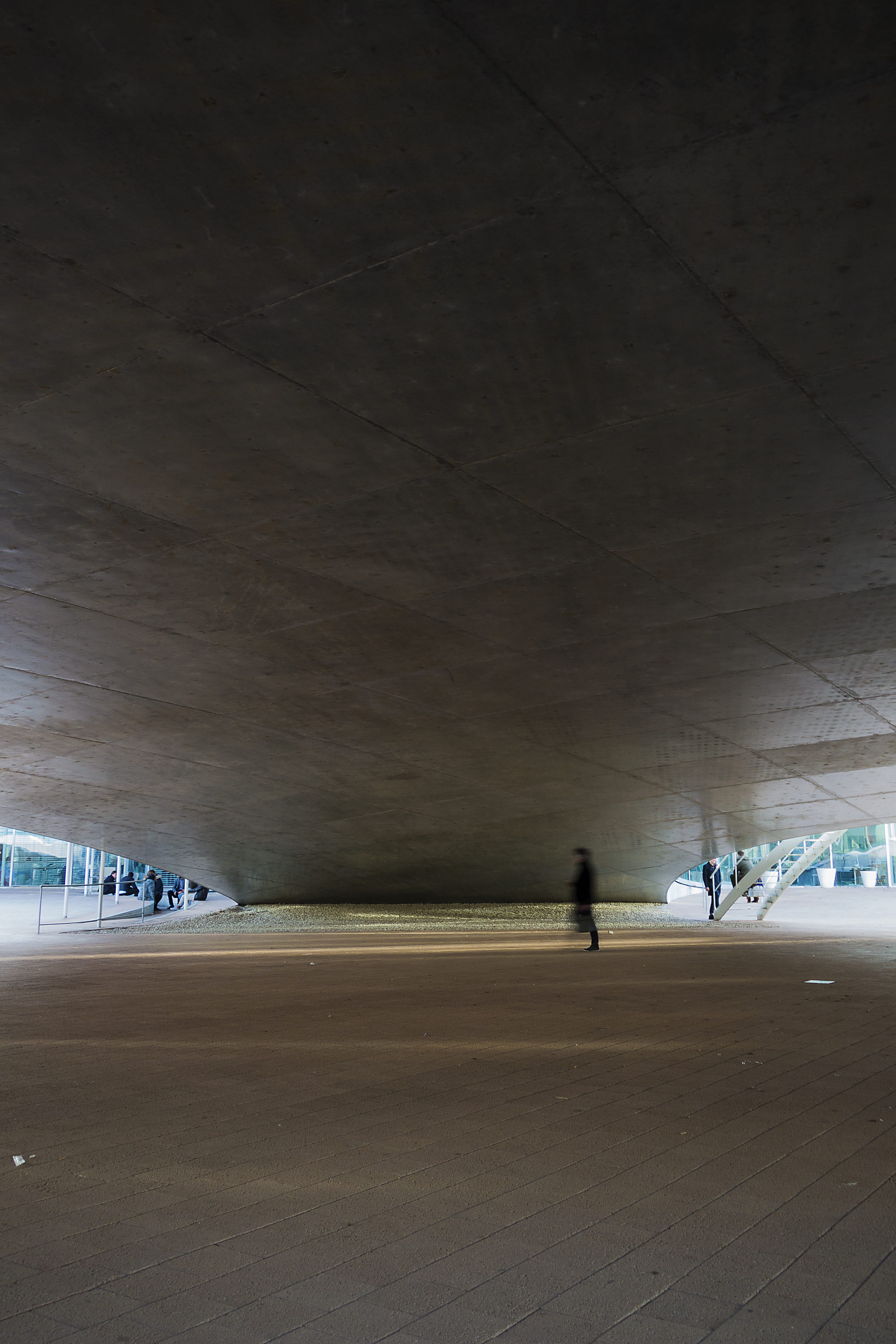 architecture, walking, concrete, geometry, campus, transportation