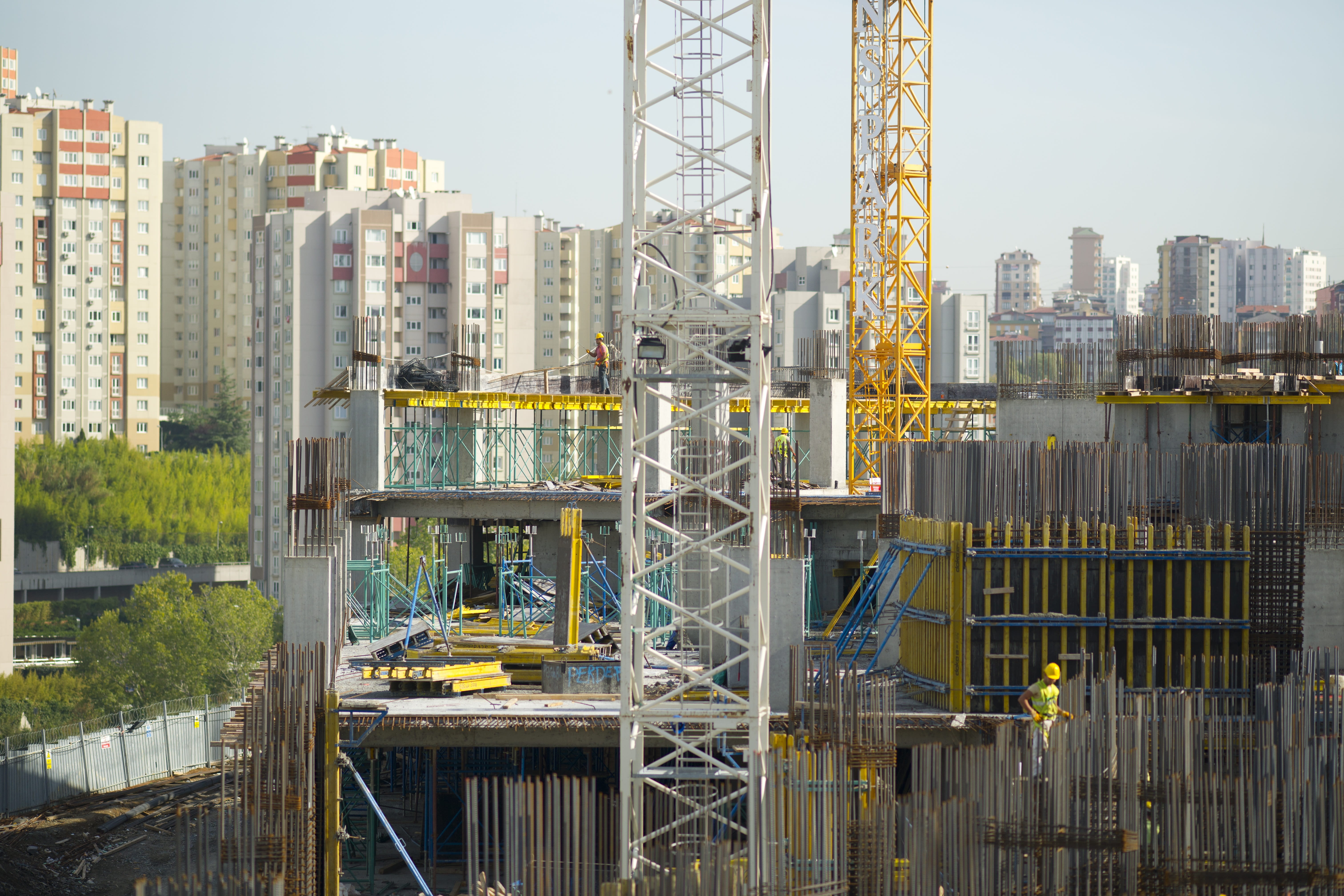 construction, crane, worker, hard, tower, building, skyscraper