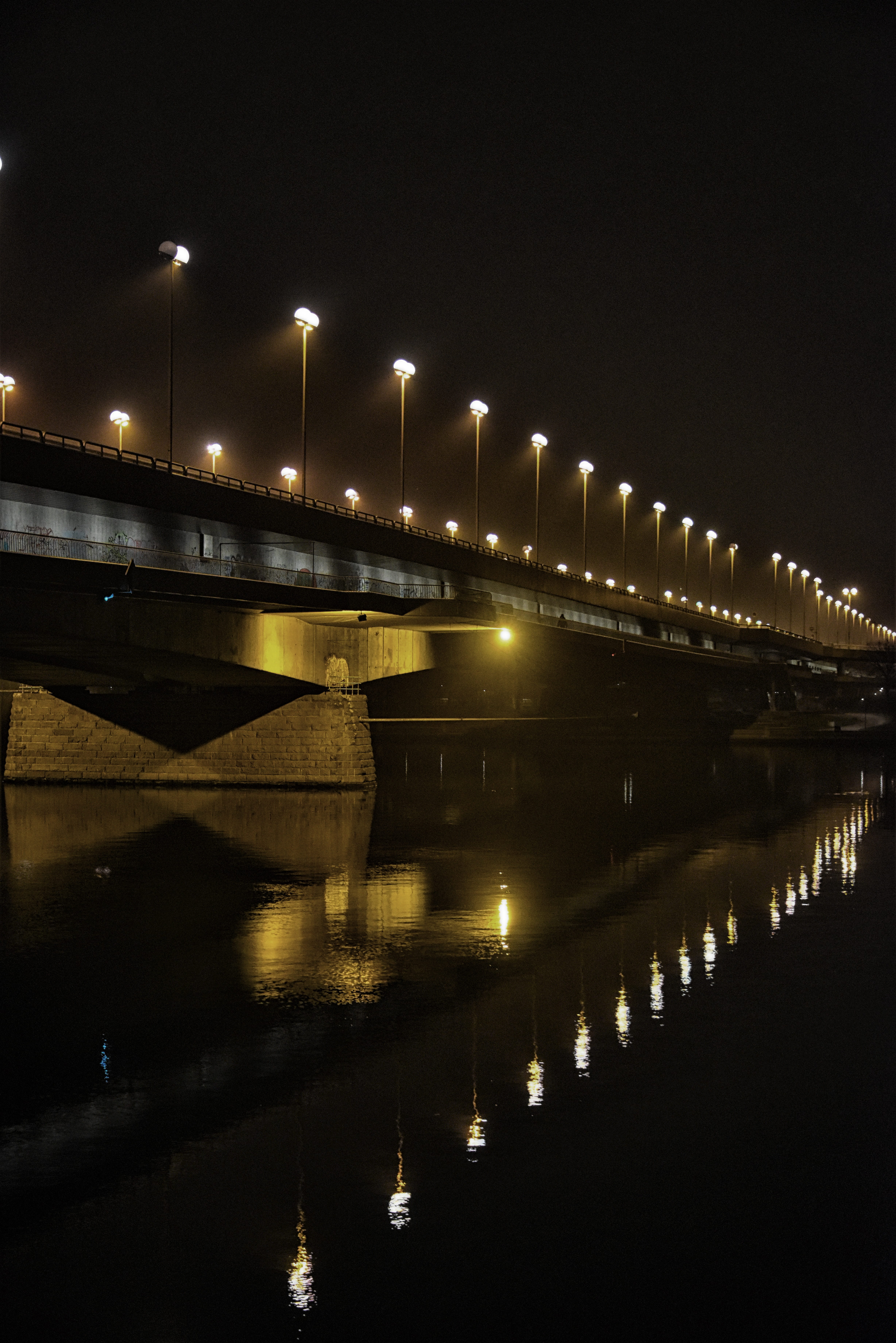 bridge, stack, austria, vienna, night, danube, tourism, architecture