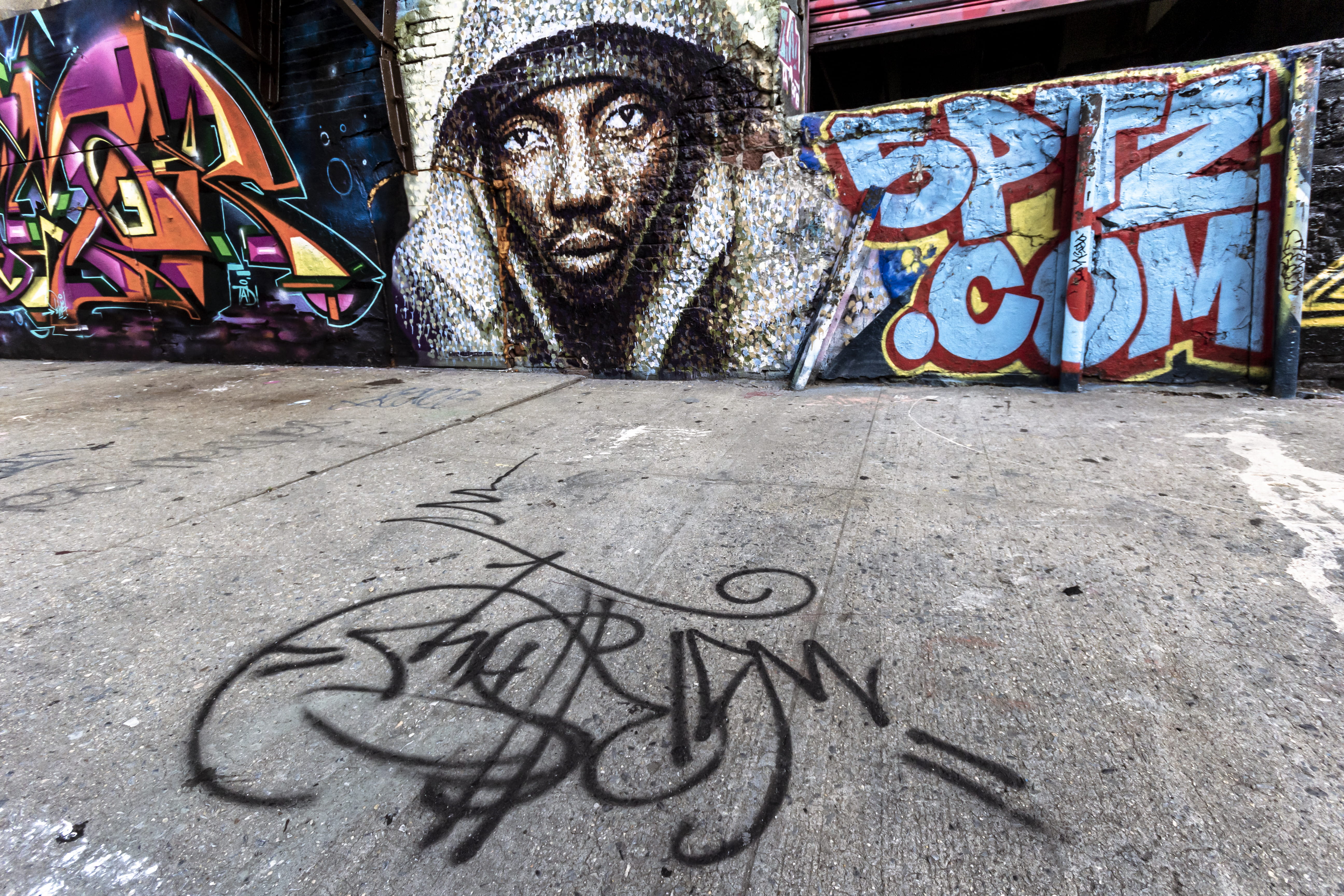 multicolored graffiti, art and craft, creativity, representation