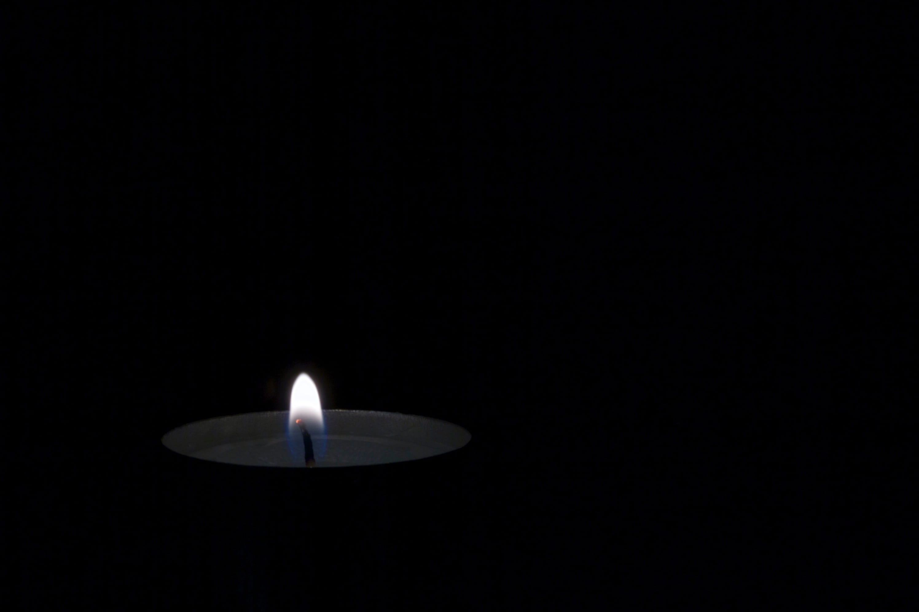 candle, fire, light, dark, shadow, hot, flame, copy space, black background