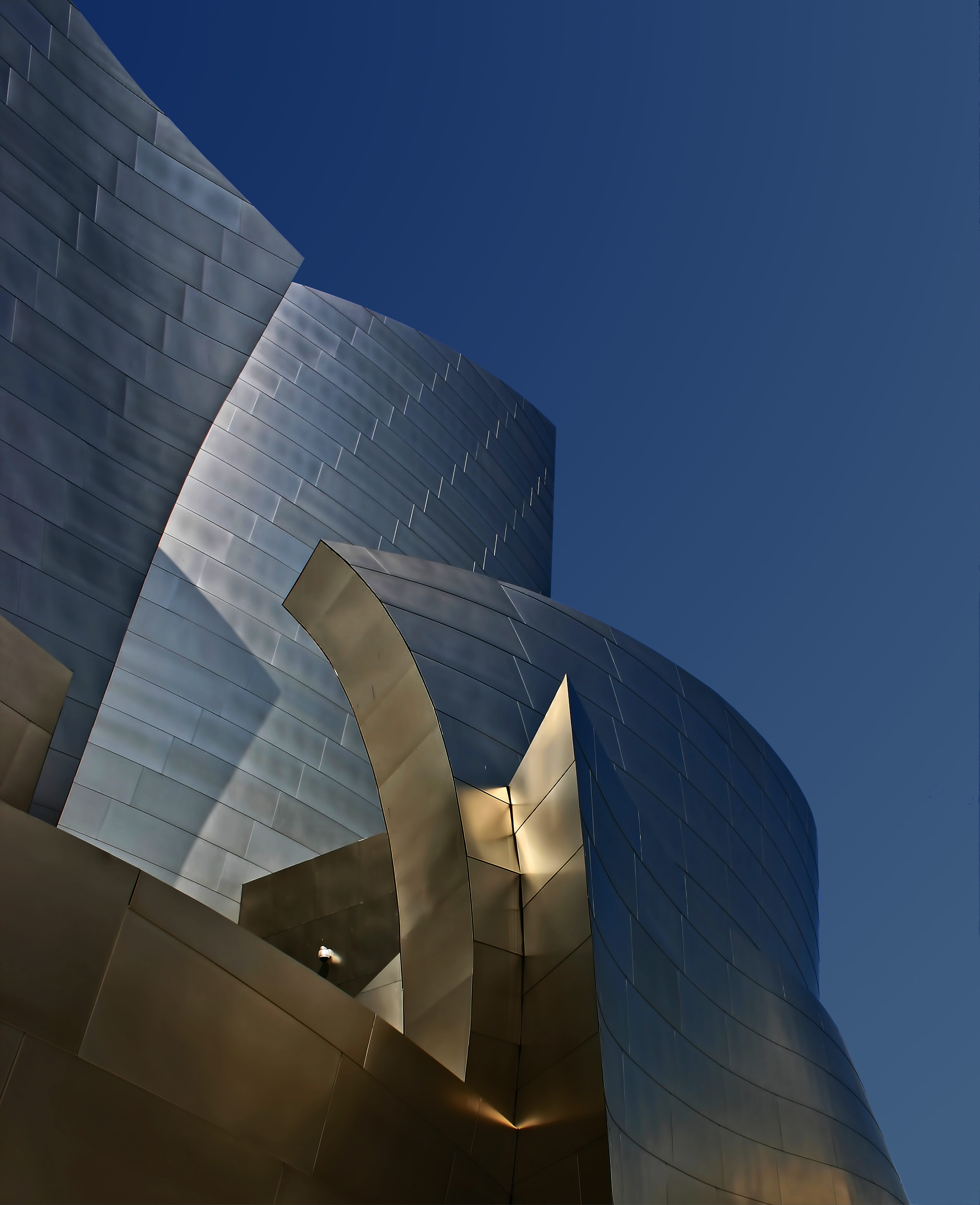 low-angle gray building, architecture, built structure, sky, low angle view