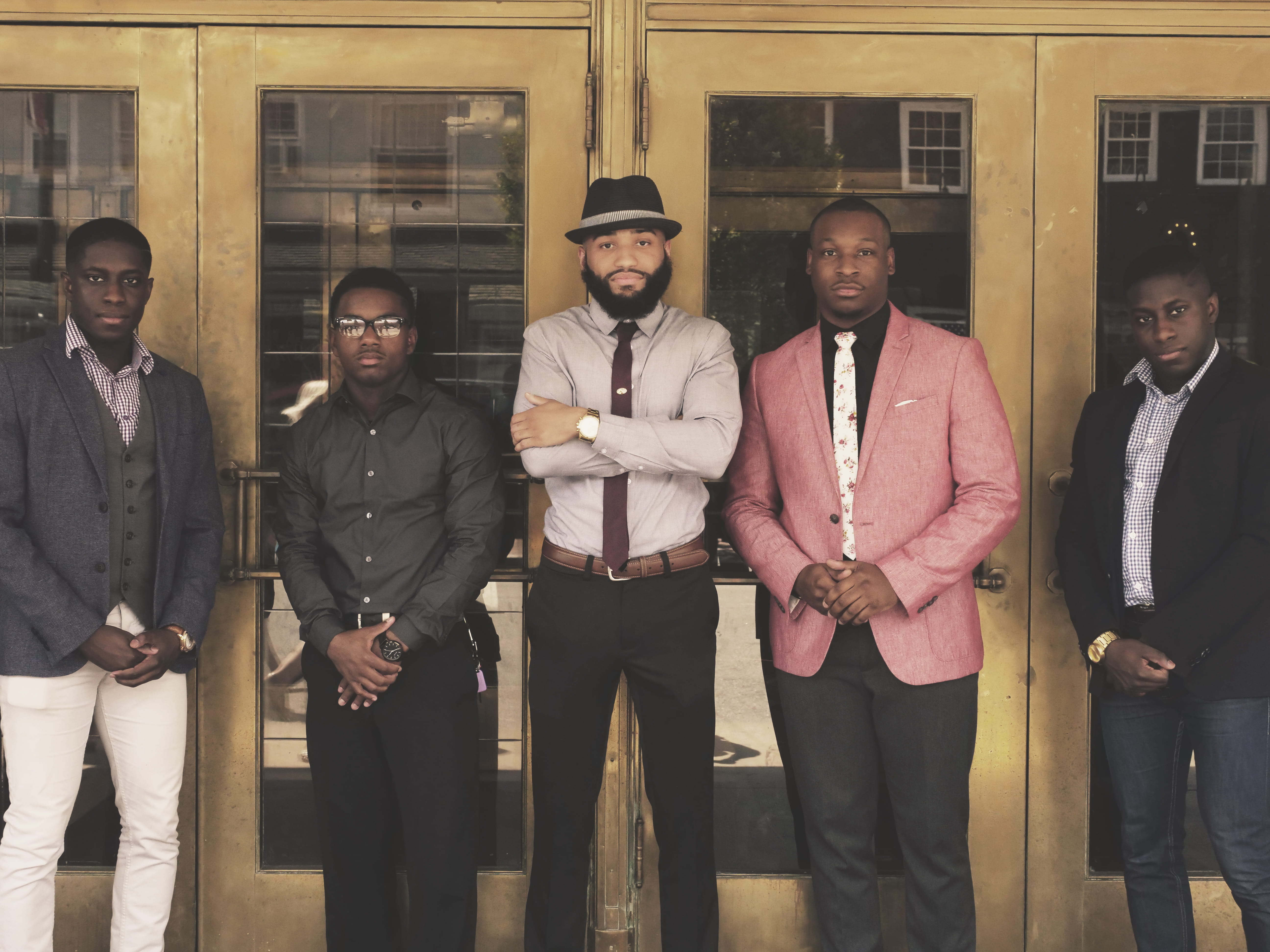 A group of well dressed dark skinned men., united states, richmond