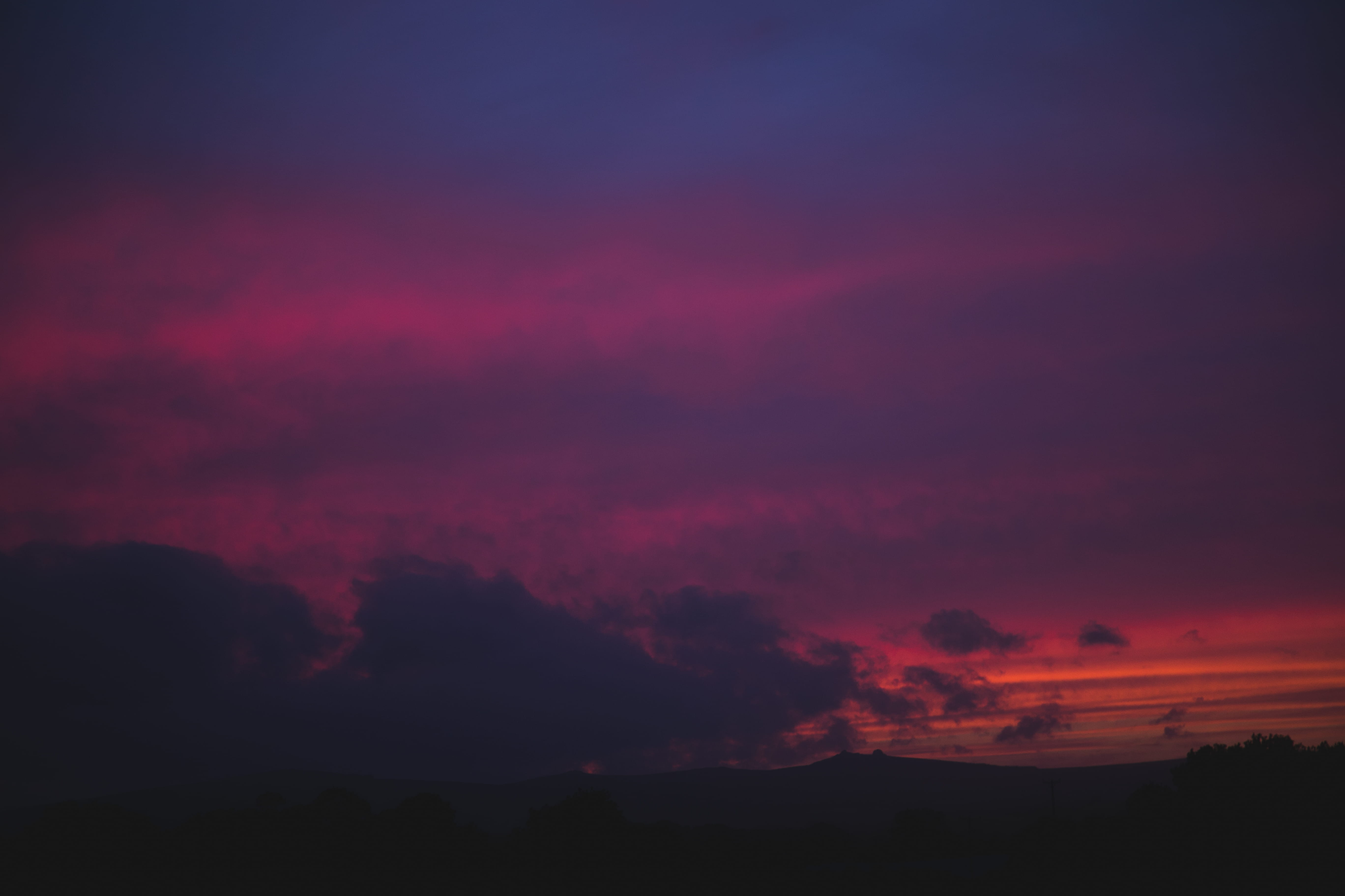 sunset, landscape, pink, sky, cloud - sky, scenics - nature