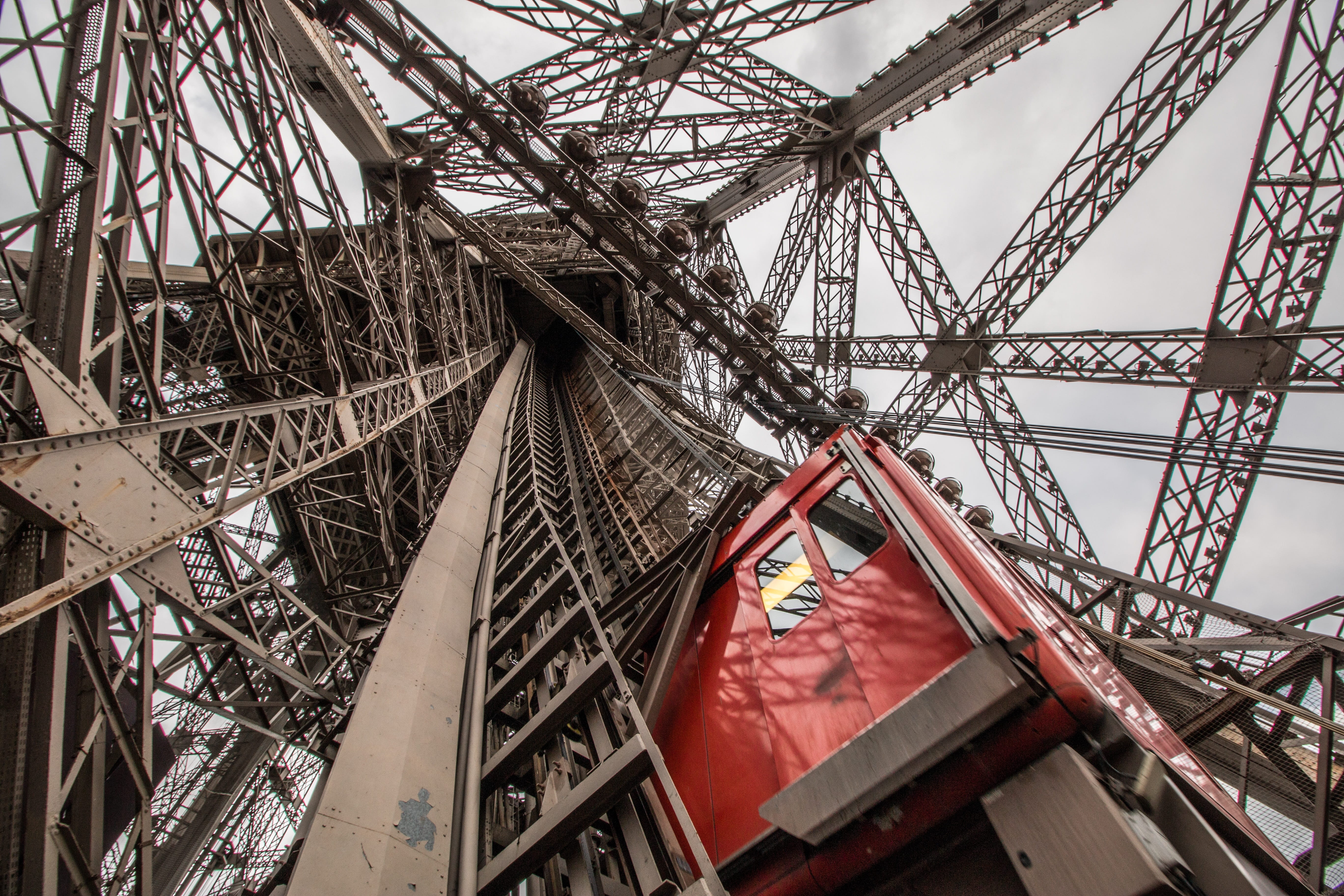 the eiffel tower, lift, architecture, paris, built structure