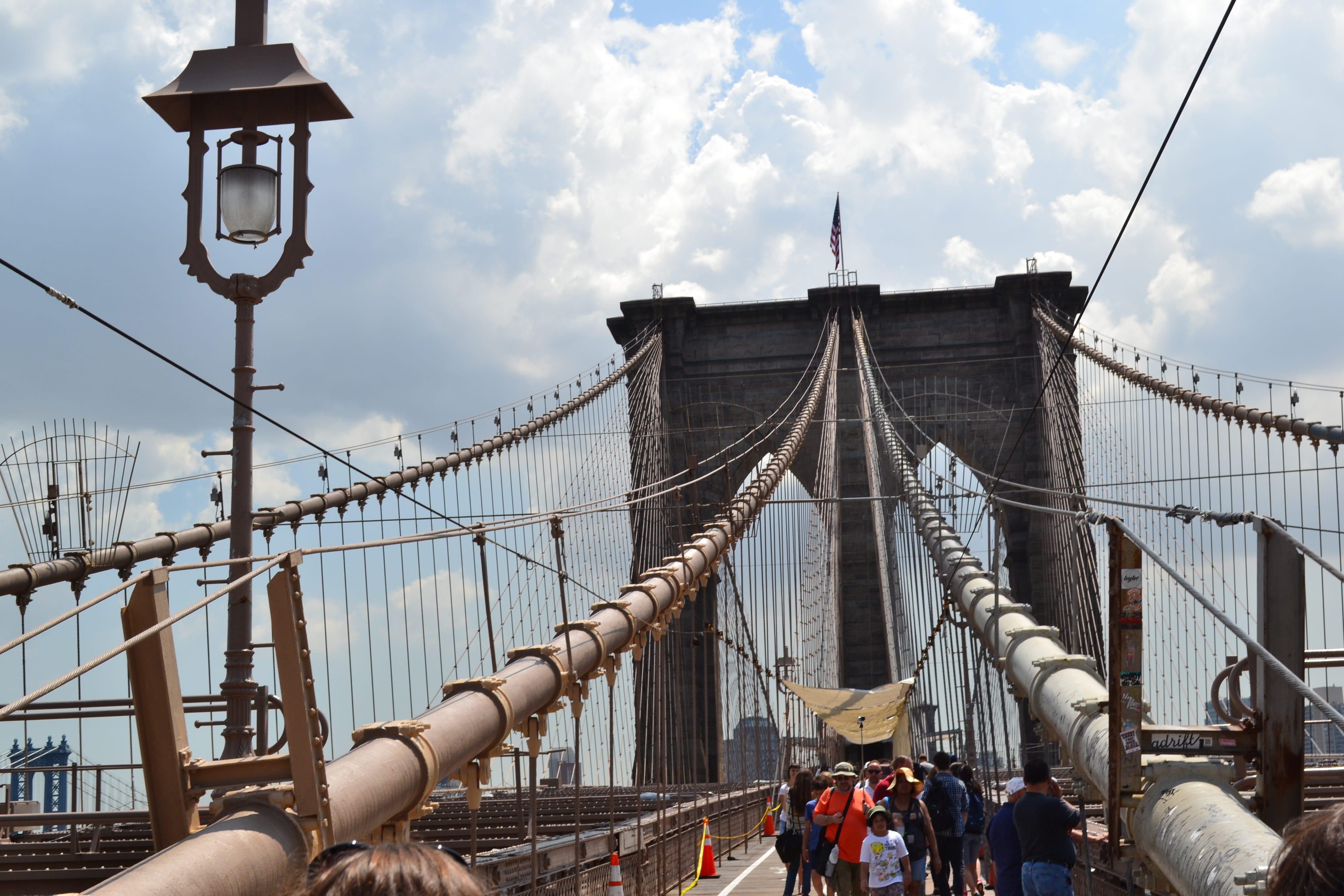 brooklyn, architecture, built structure, sky, connection, bridge