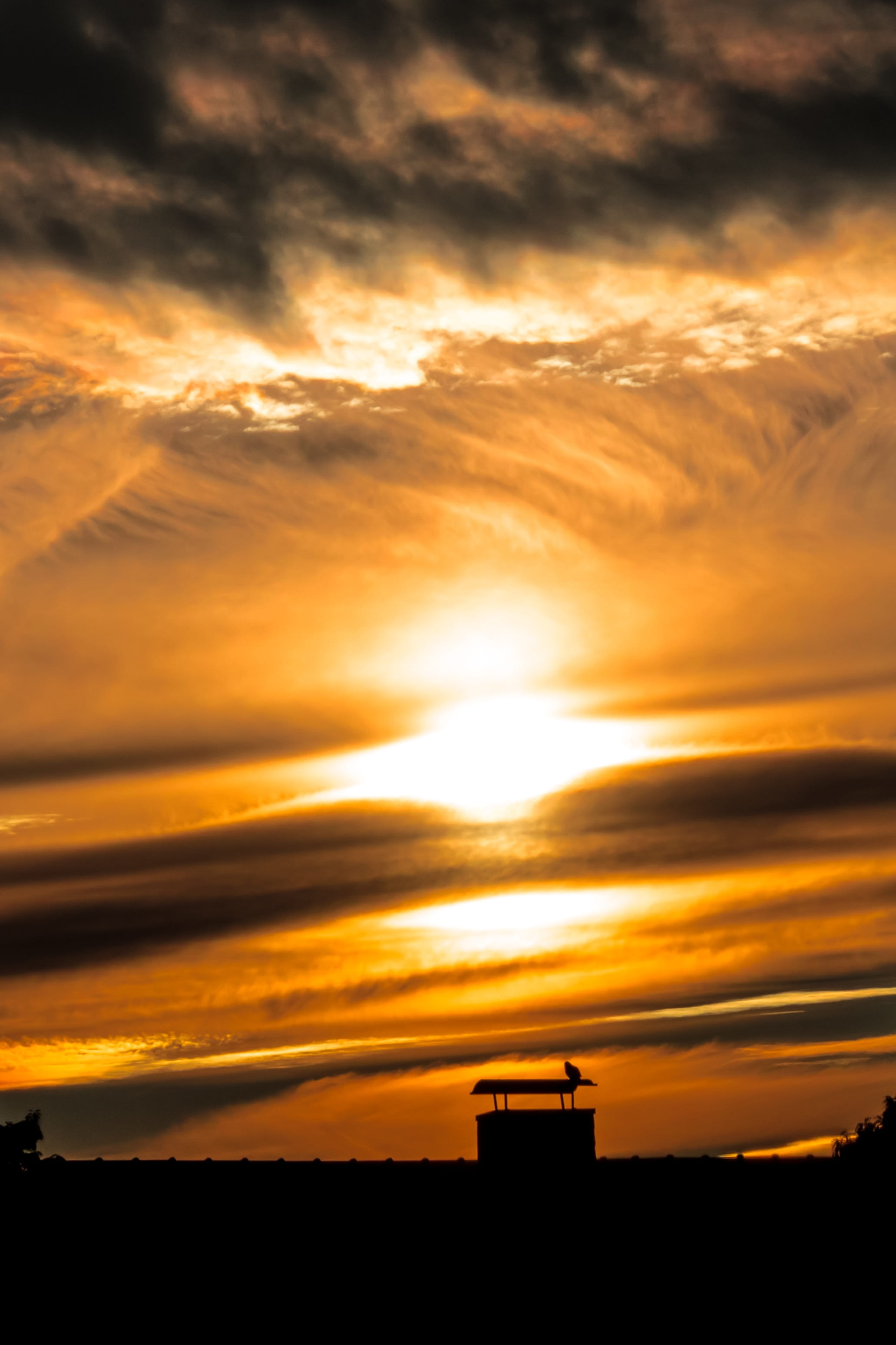 sunset, clouds, sky, cloud formation, regulation, chaos, fireplace