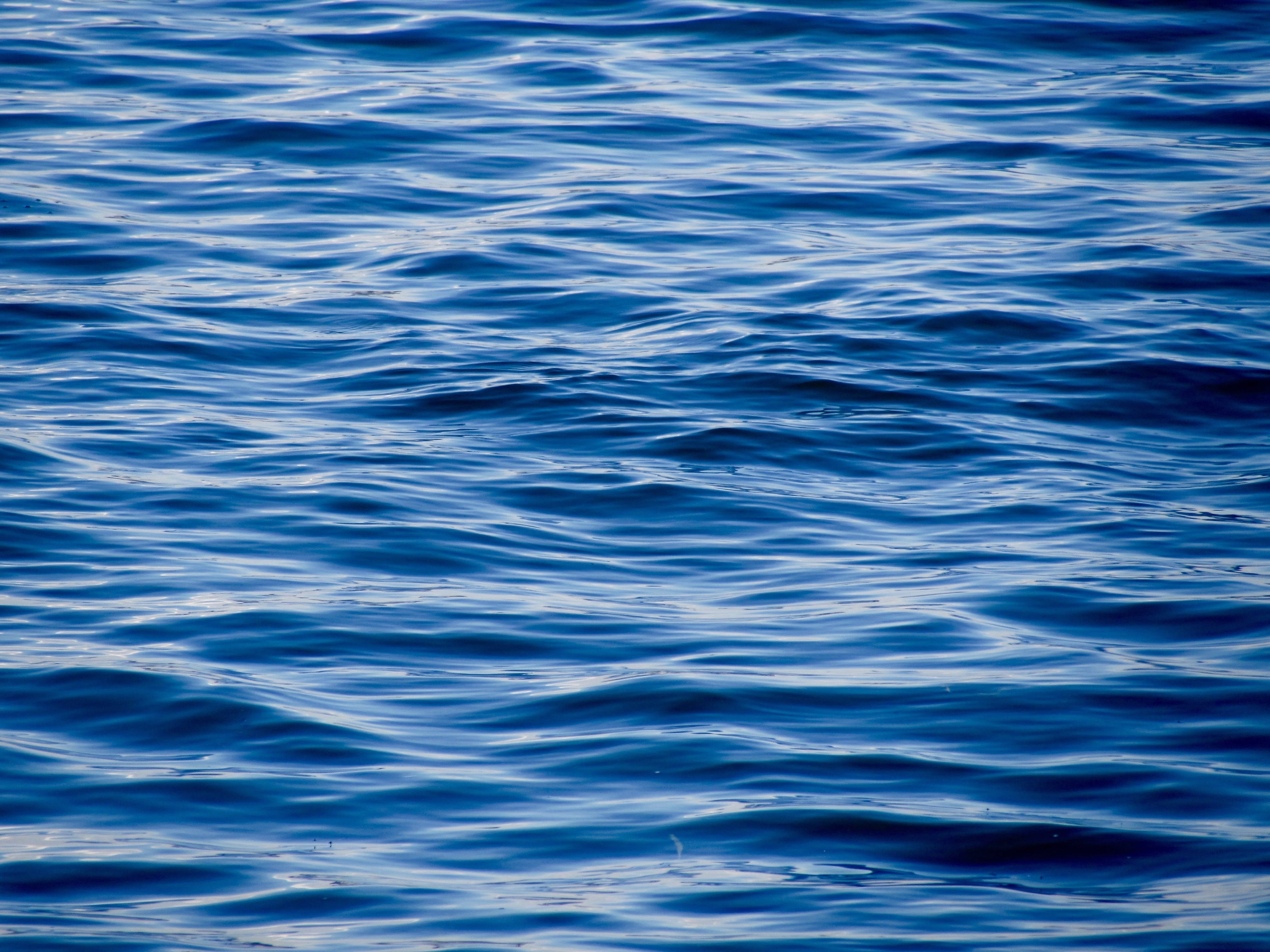 blue water photo, ripple, outdoors, texture, wave, surface, river