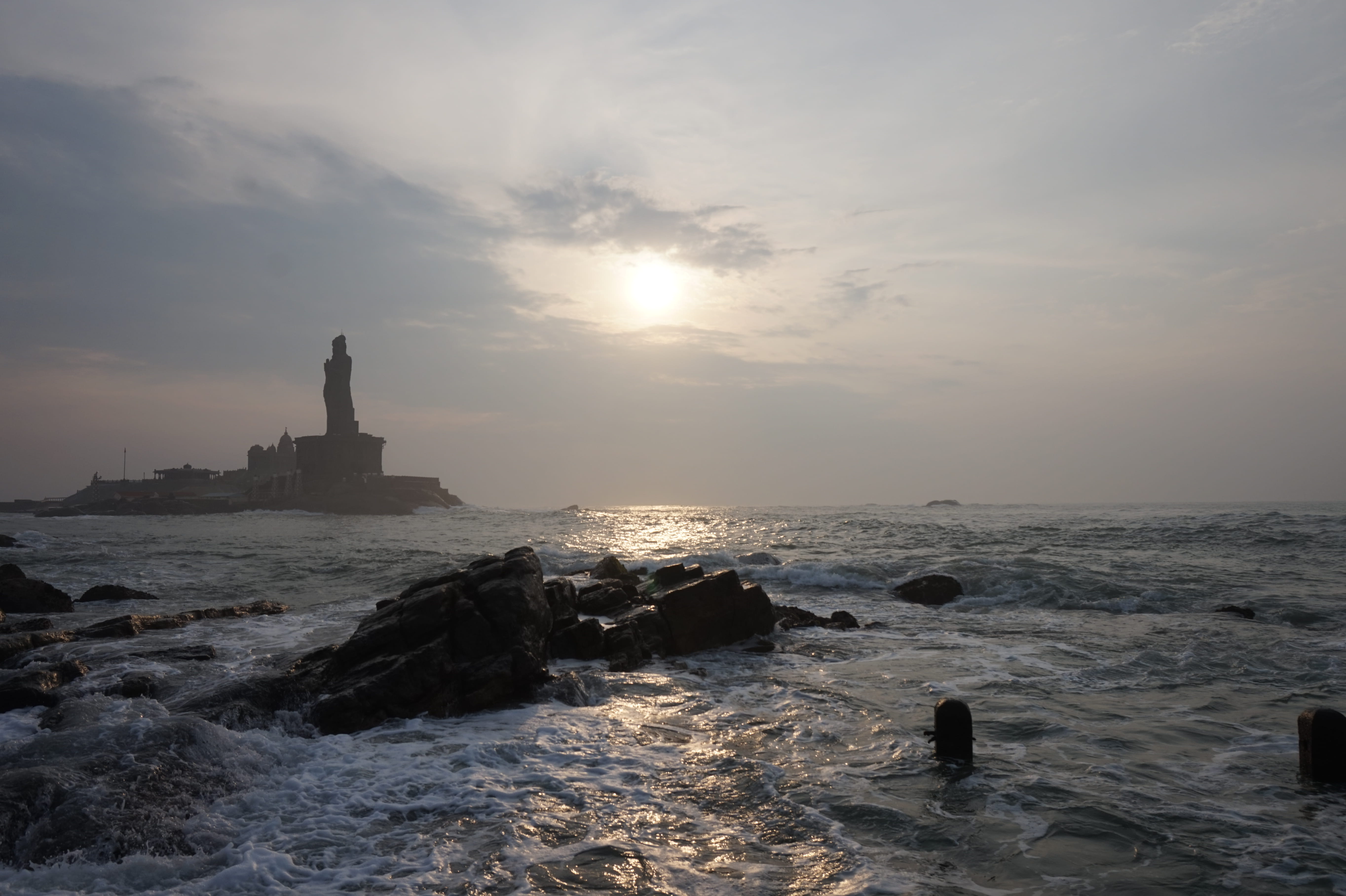 sea, sky, water, sunset, scenics - nature, cloud - sky, built structure