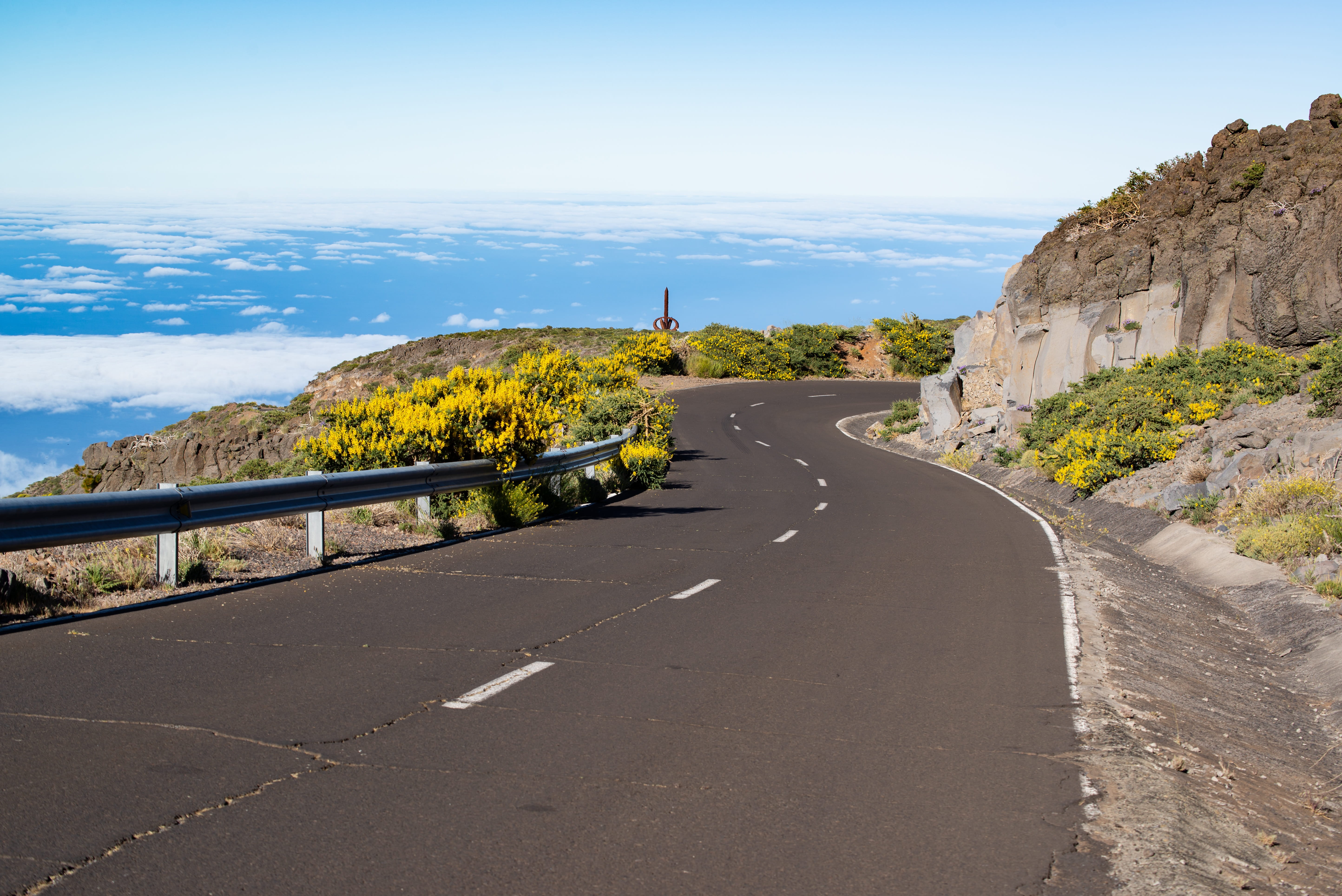 away, road, landscape, clouds, high, mountains, sky, direction
