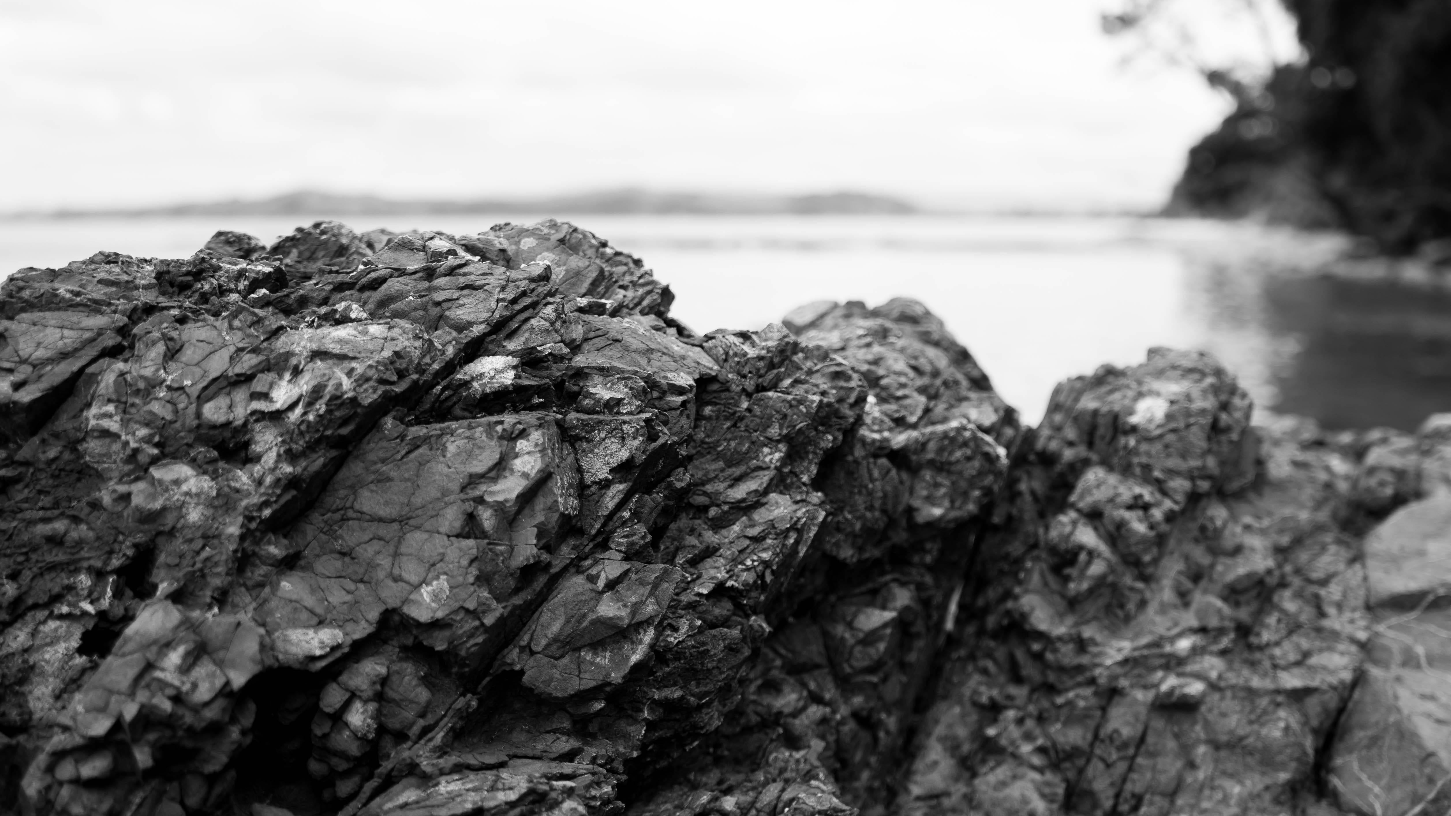 rocks, grit, beach, boulder, nature, textured, rock - object