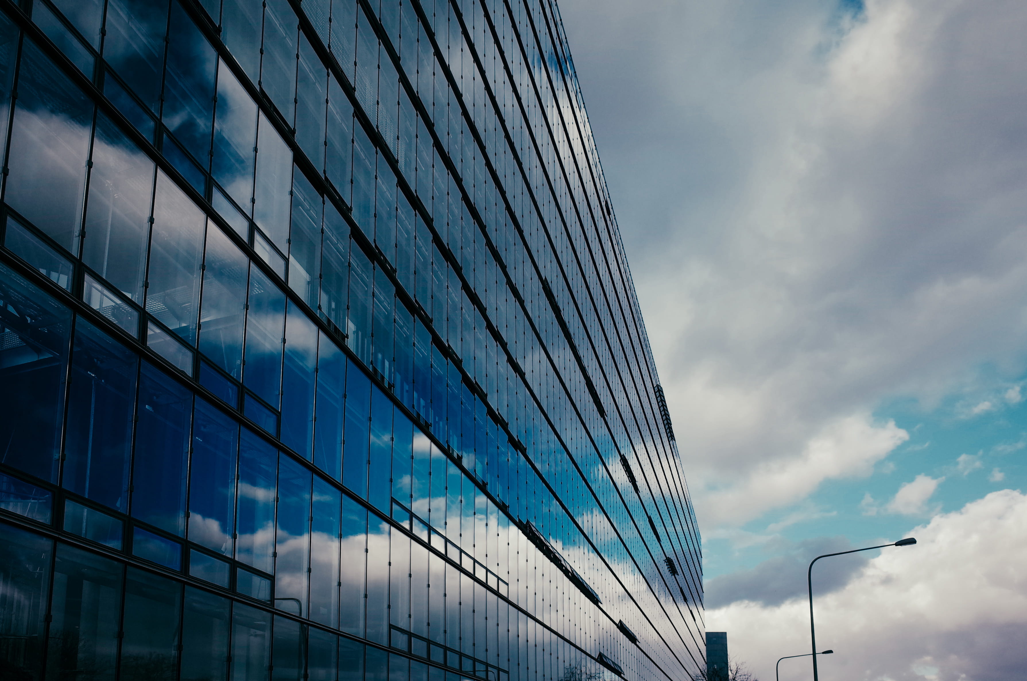 sky, blue, mirror, cloud, structure, architecture, cloud - sky