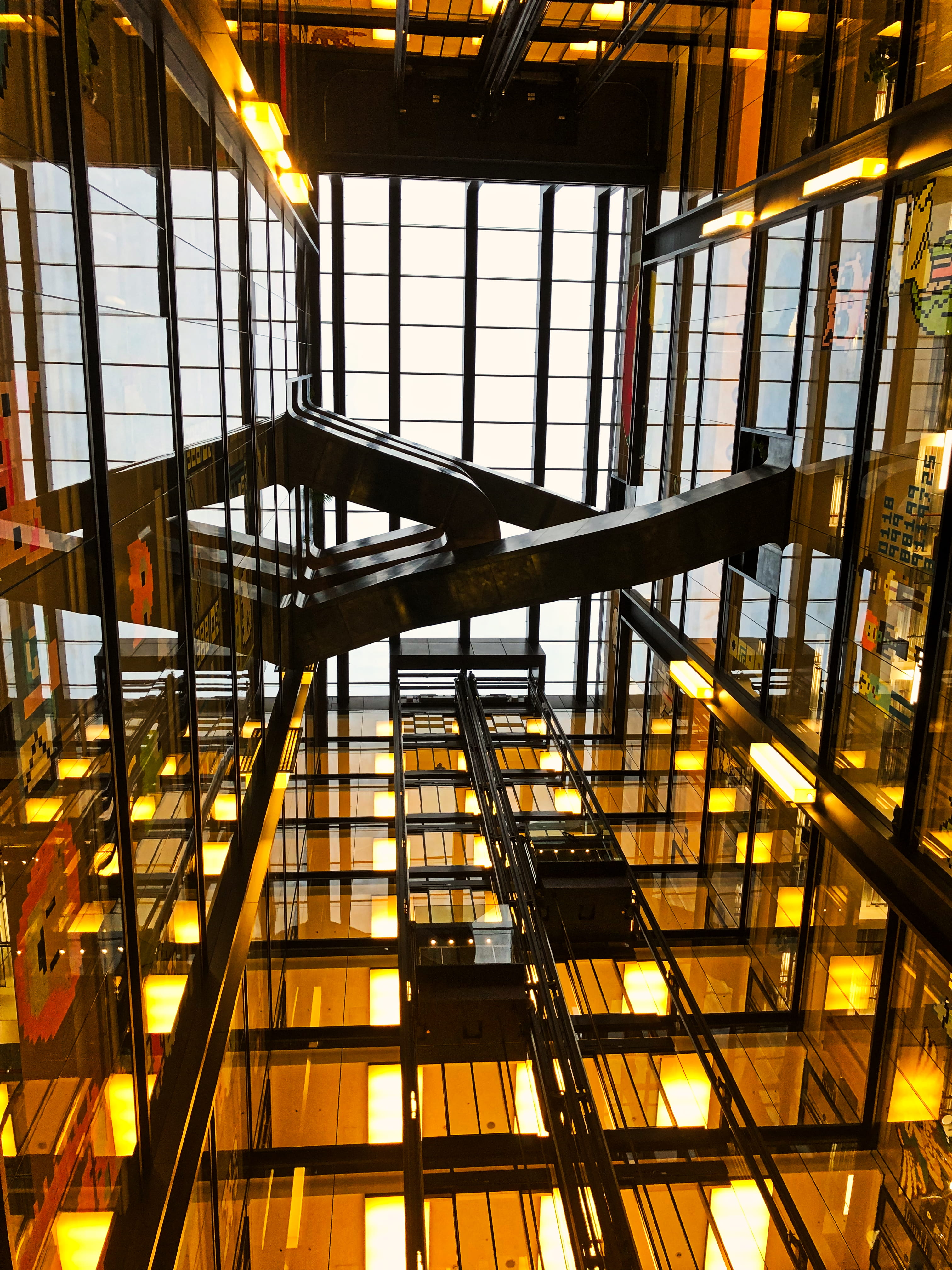 Building, curtain walling, architecture, built structure, indoors