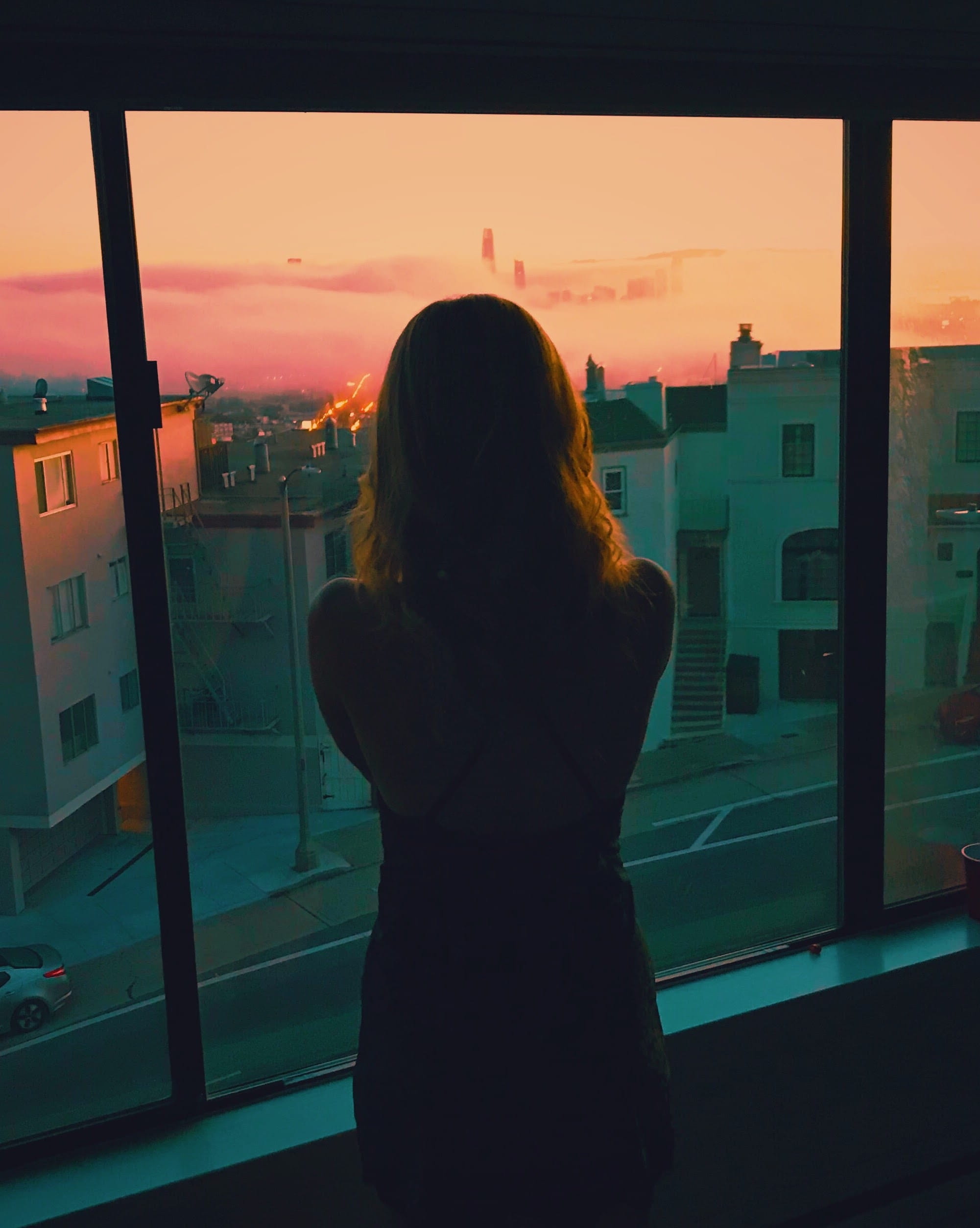 back facing, facing back, future, the future awaits, clouds