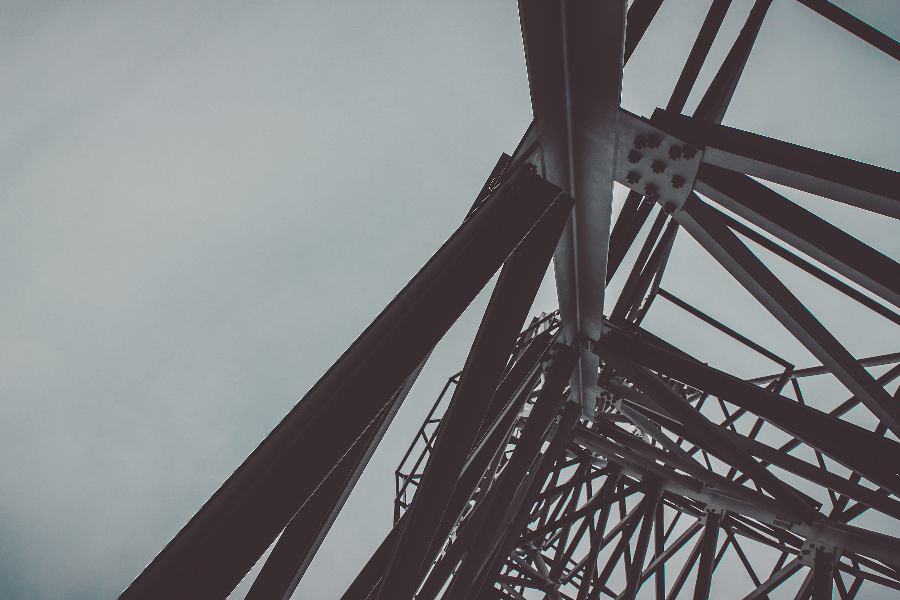tower, architecture, low angle view, sky, built structure, metal