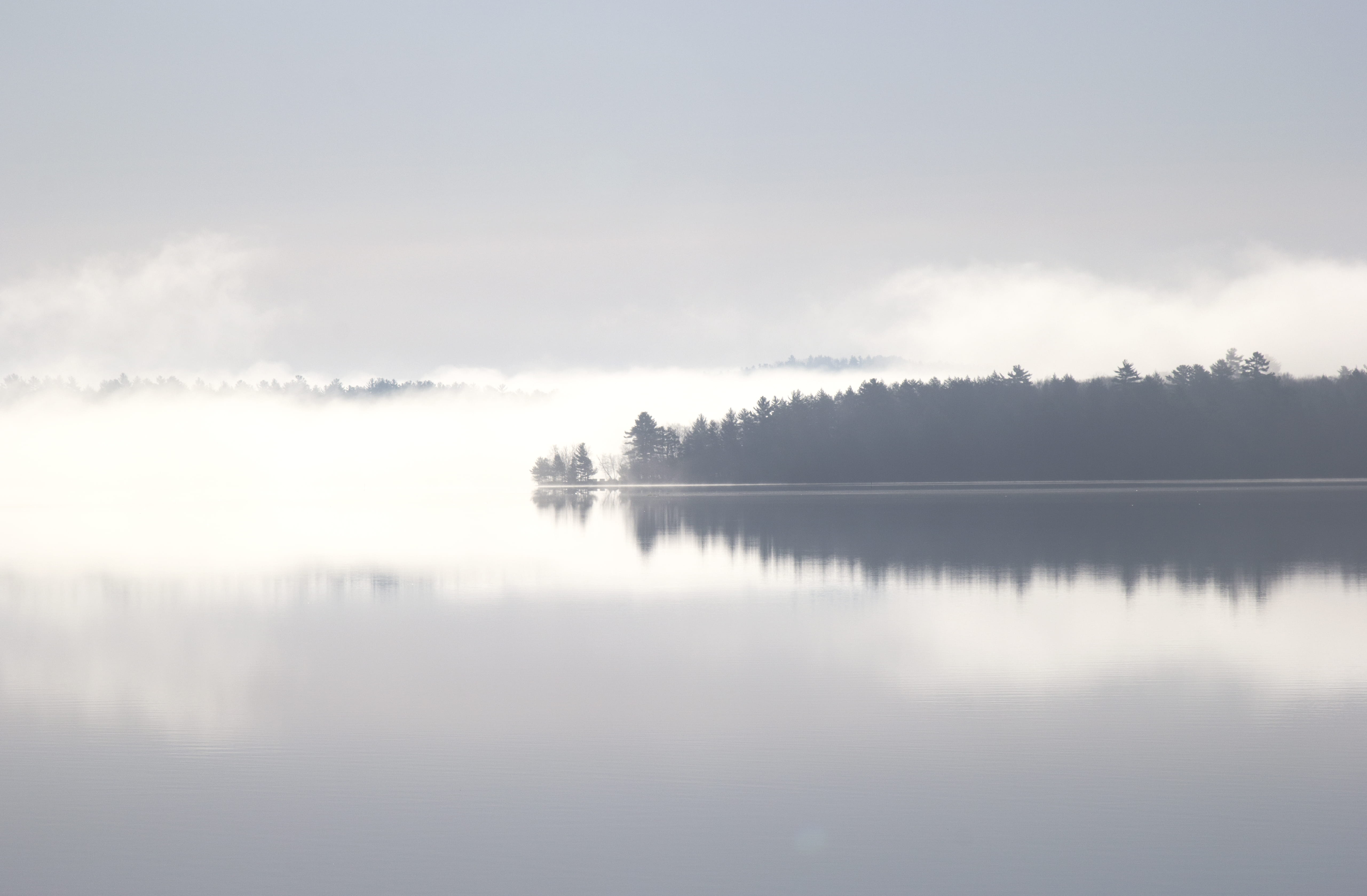 lake under white clouds during daytime view, tranquility, tranquil scene