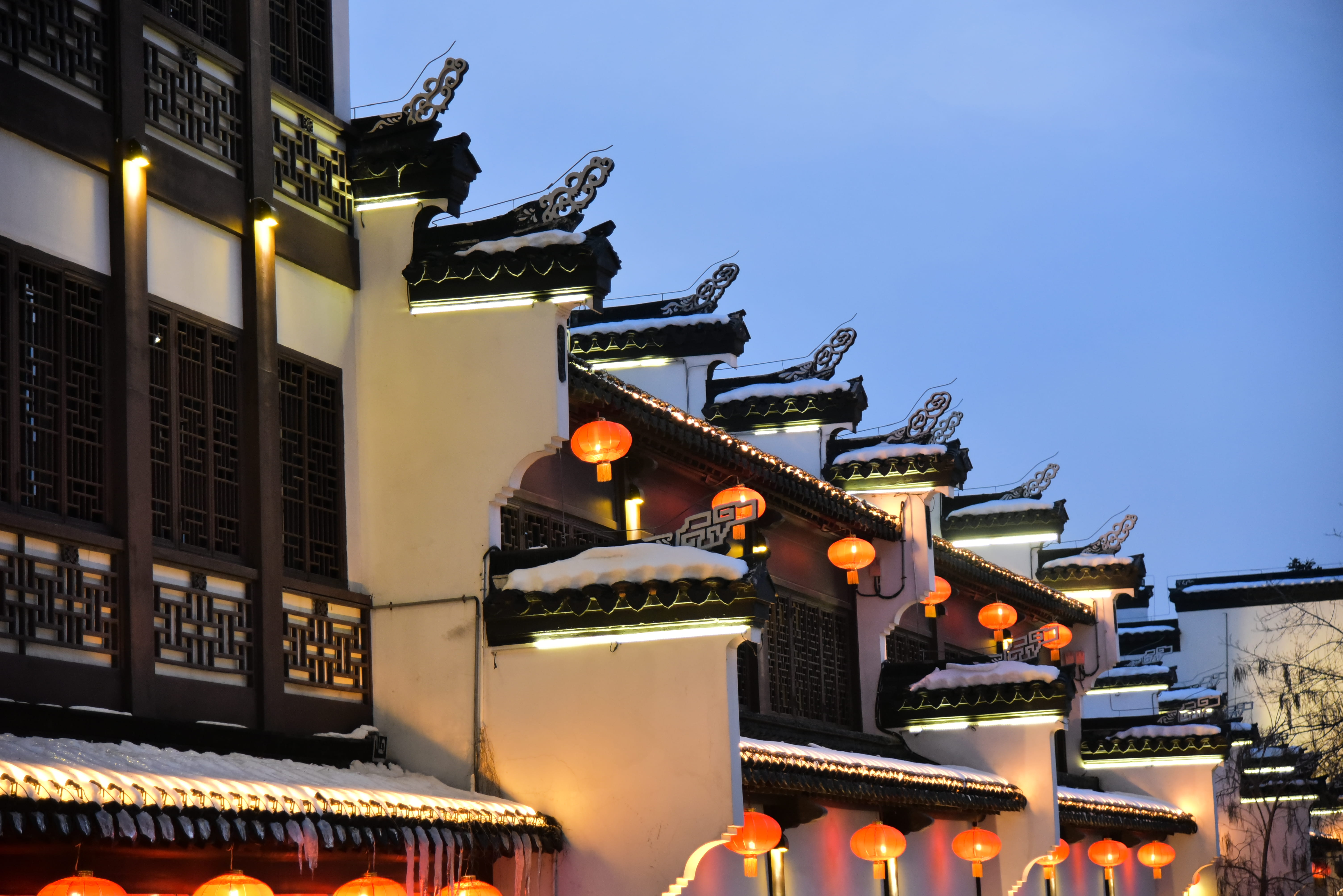 chinese architecture, built structure, building exterior, low angle view