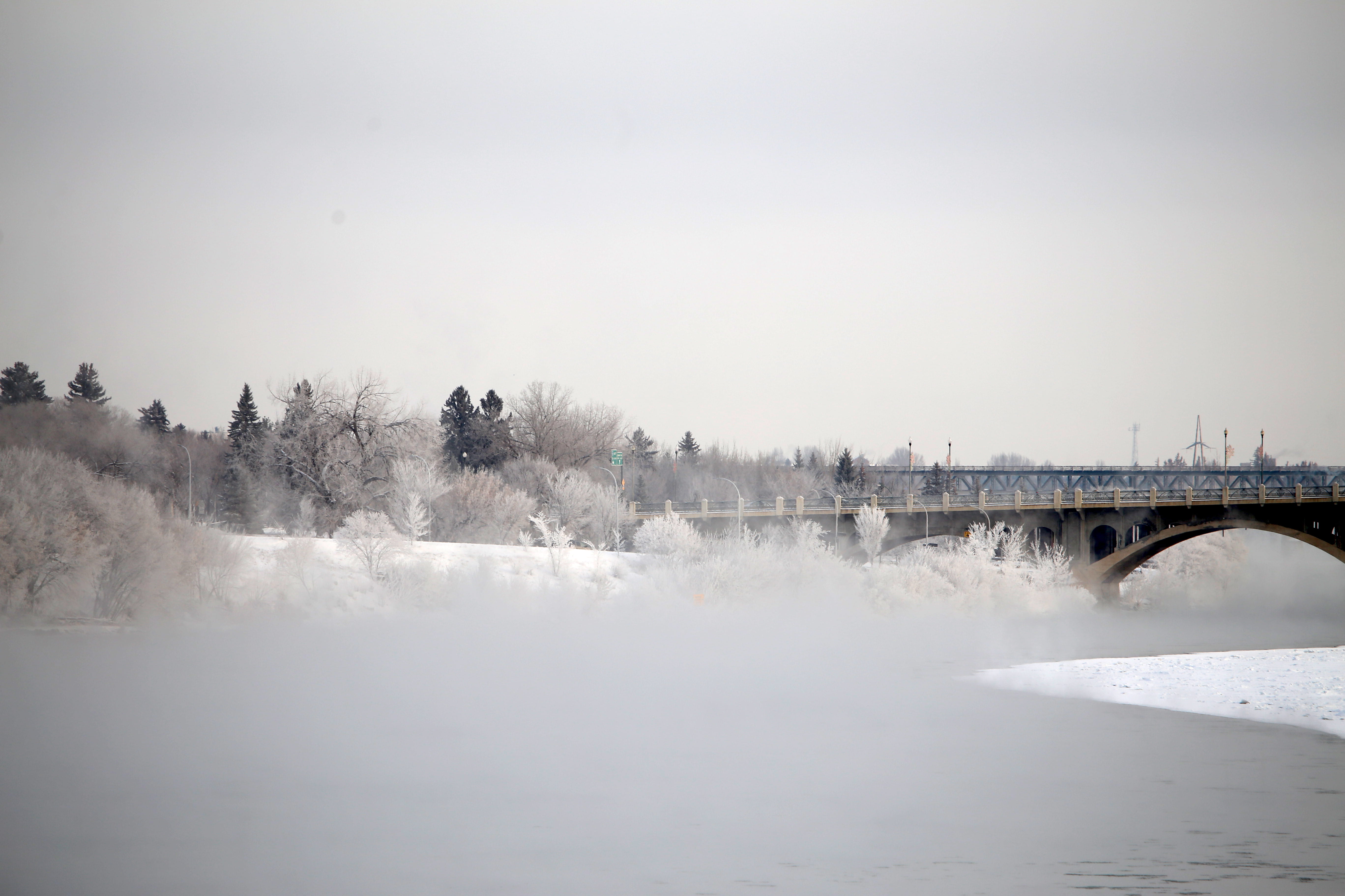 river saskatchewa, bridge, water, bridge - man made structure