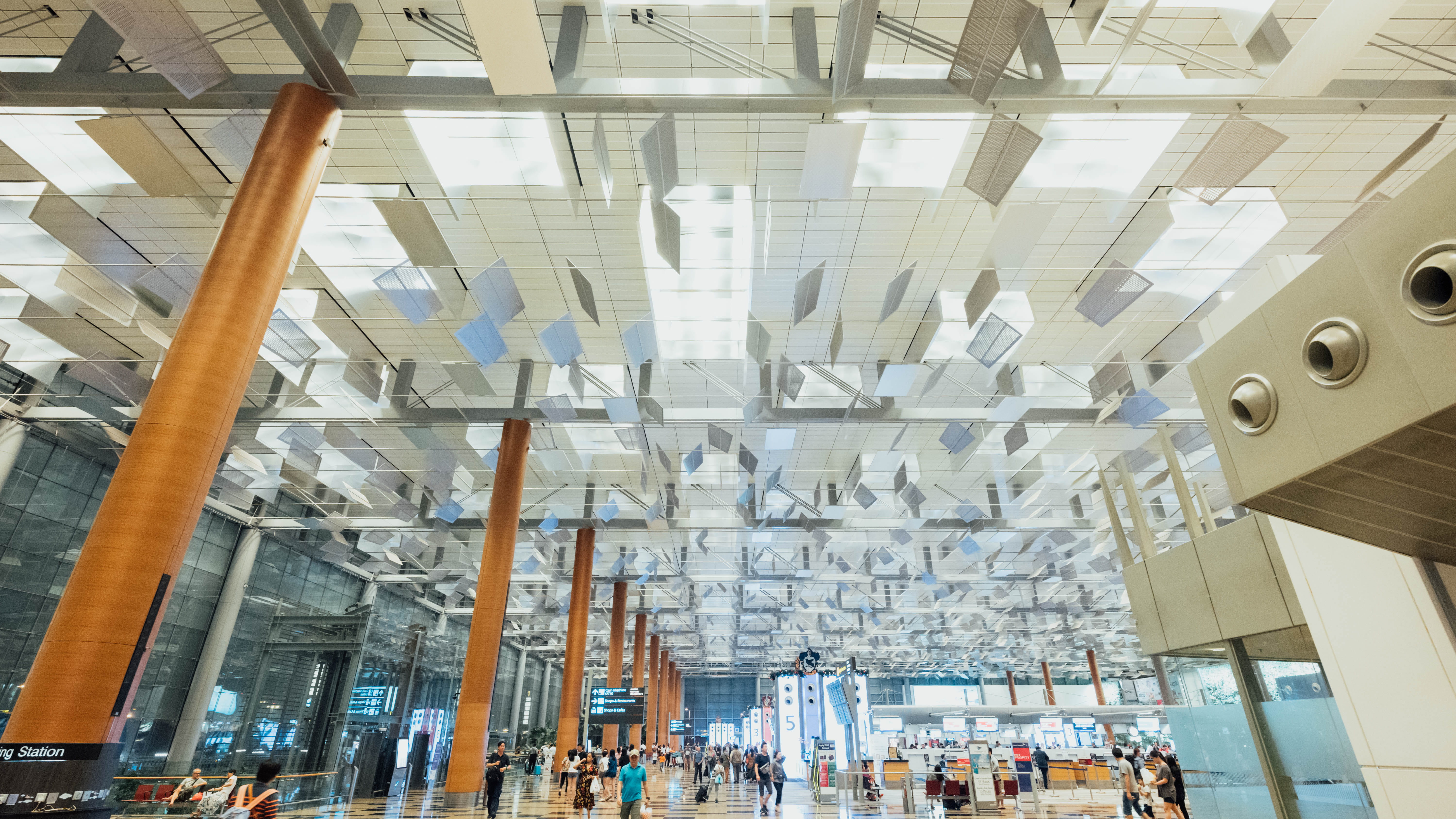 people walking inside building, architecture, built structure