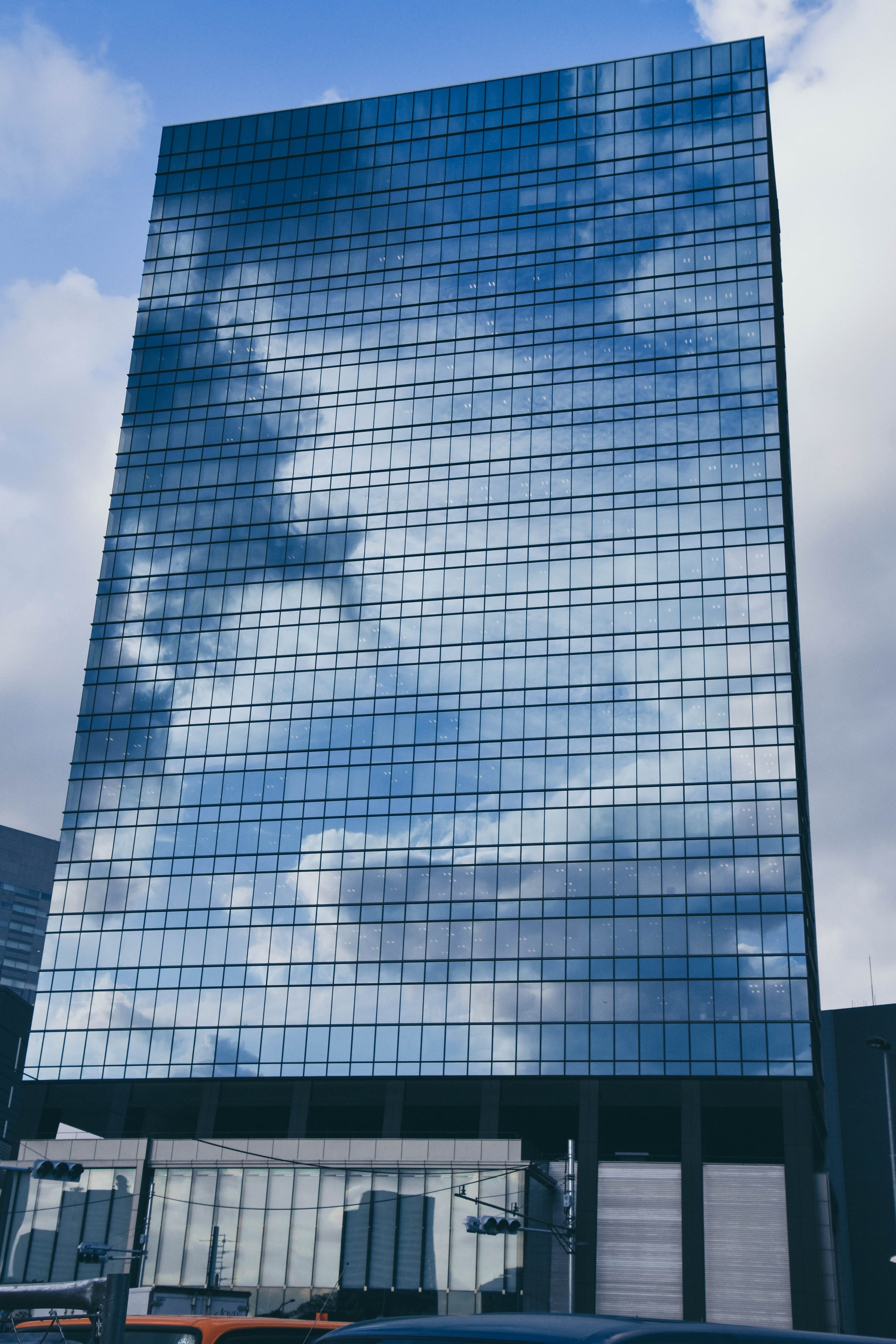 cloud, mirrors, windows, cbd, rectangle, sky, architecture