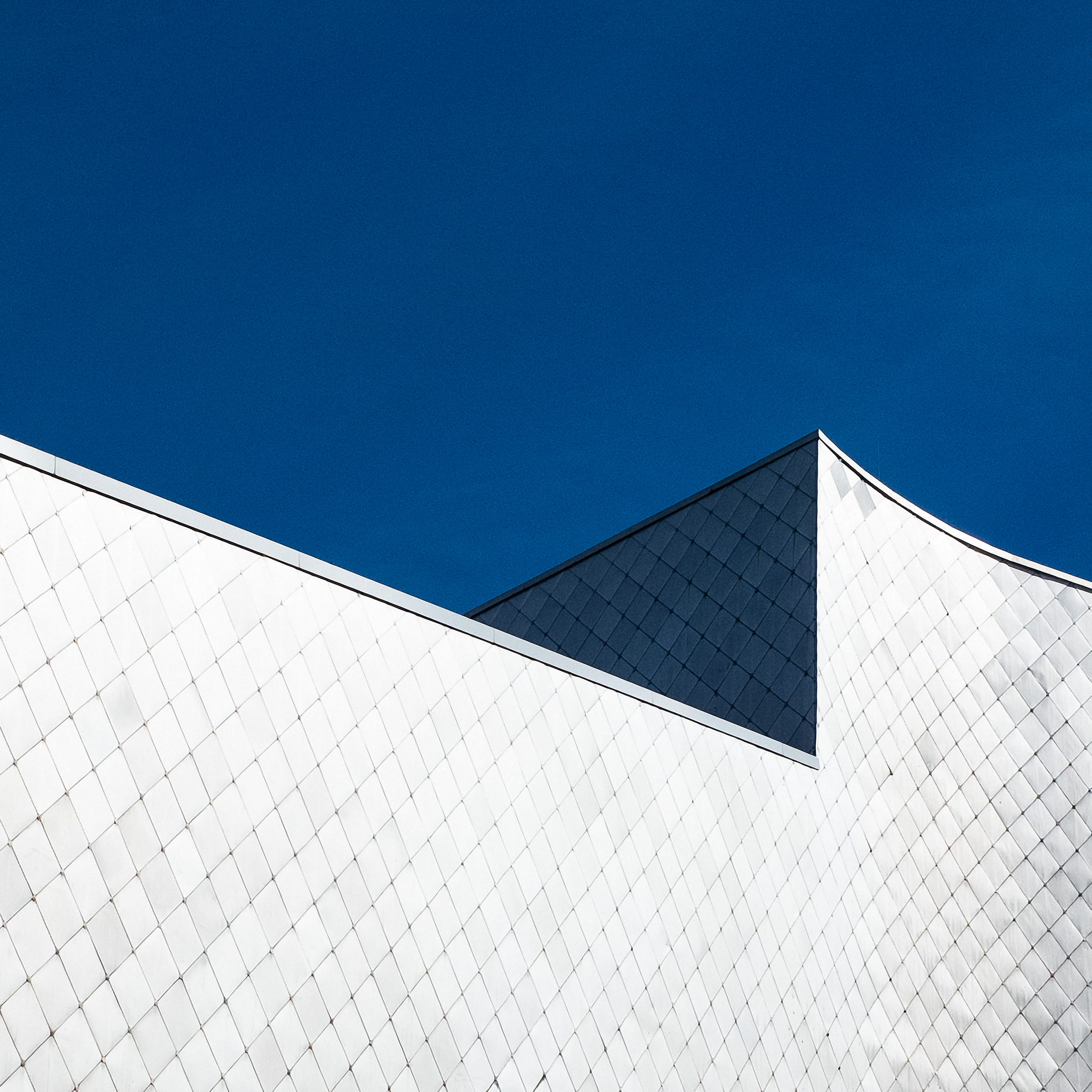 gray building, sky, architecture, built structure, low angle view