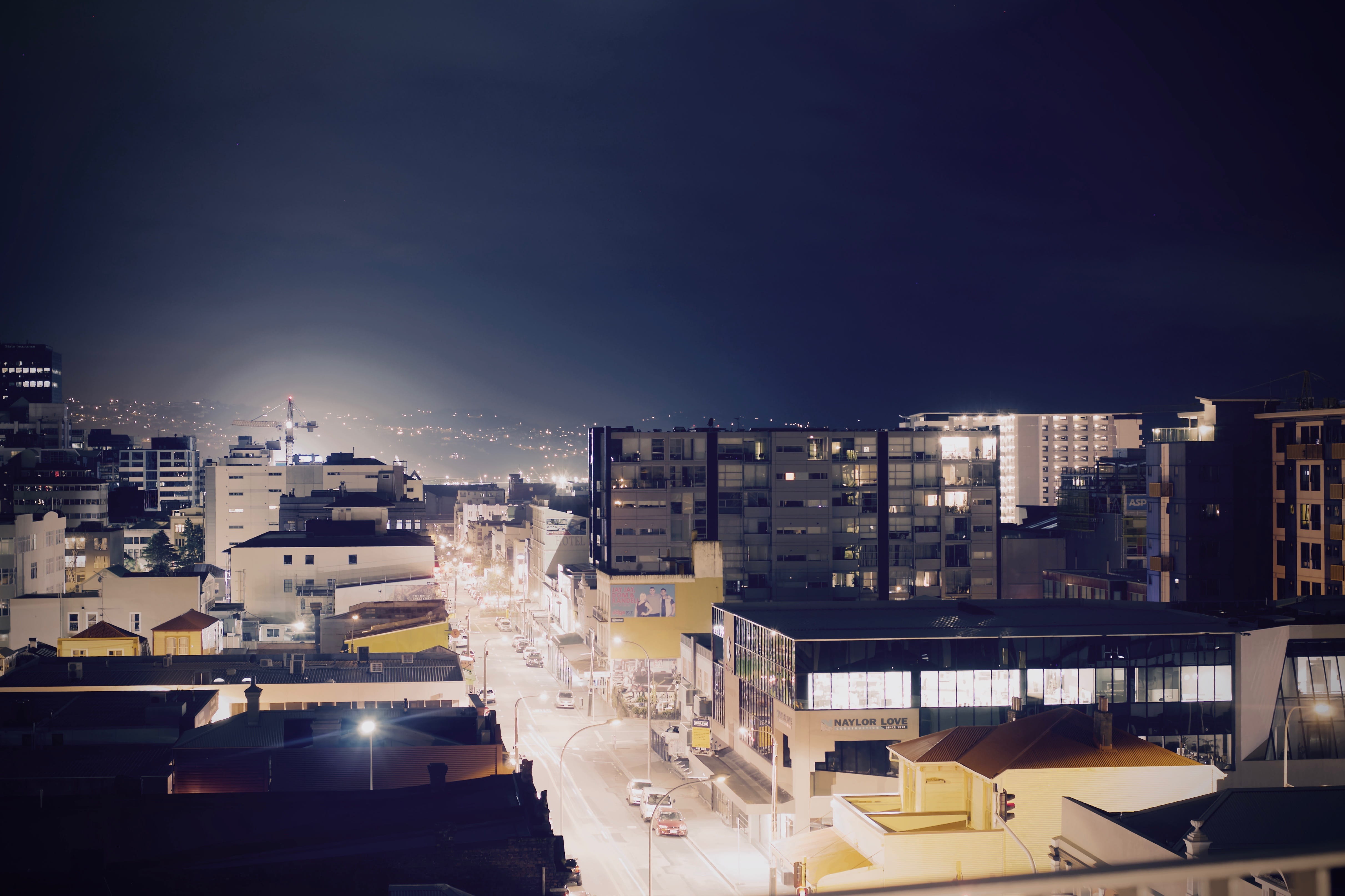 Free download | HD wallpaper: wellington, new zealand, city, night view ...