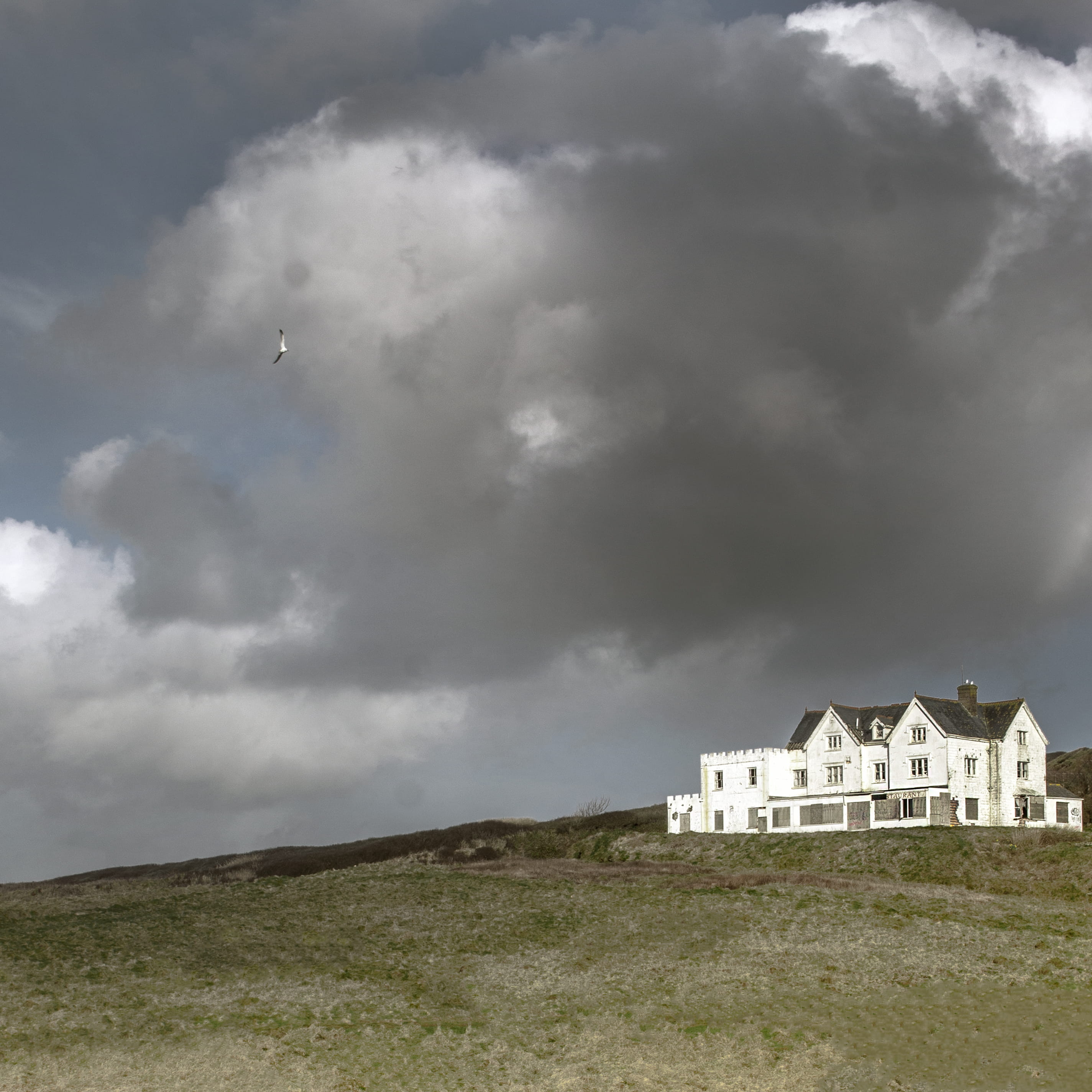 White House Under Cloudy Sky, architecture, grass, cloud - sky