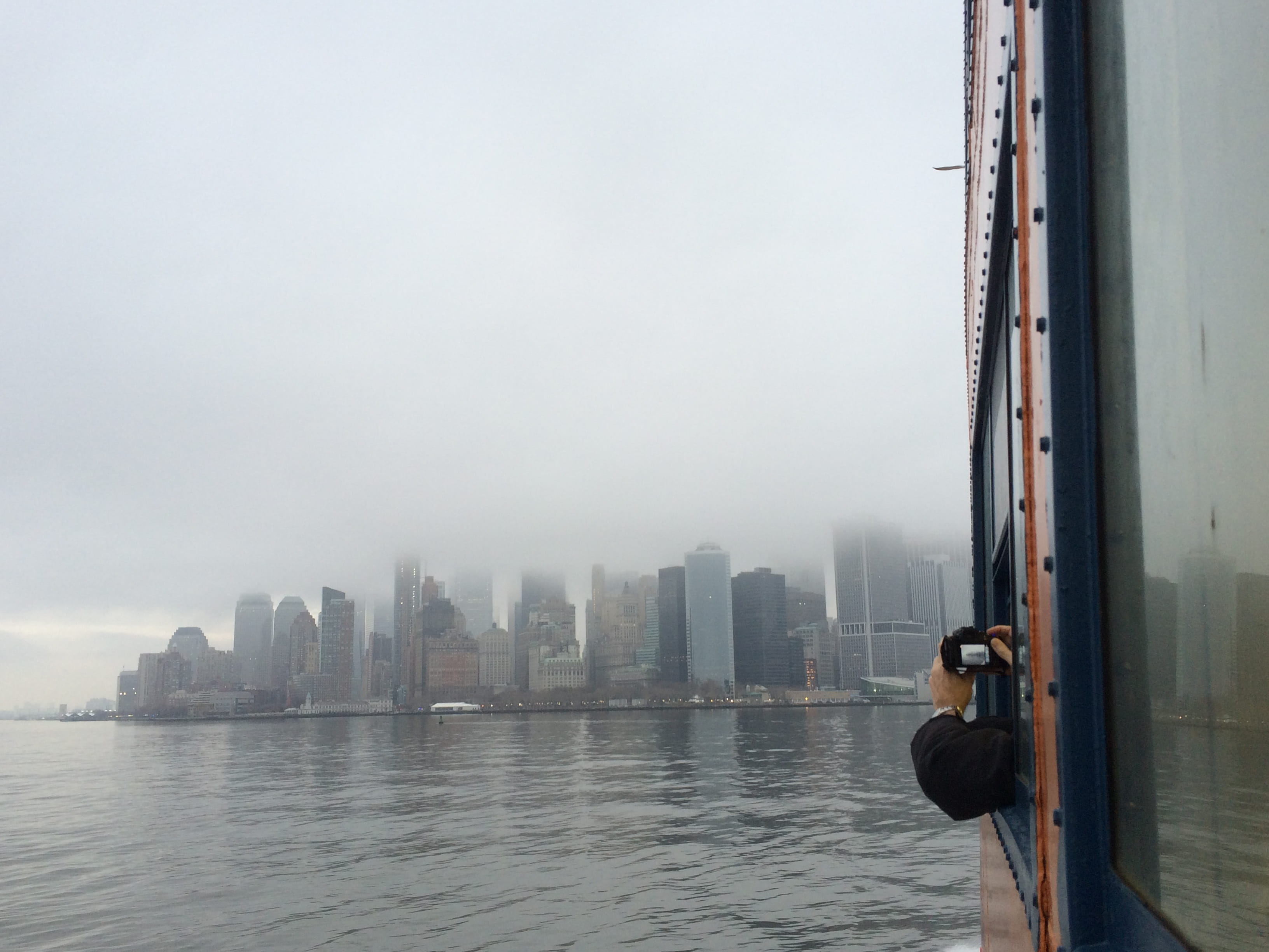 fog, city, ship, architecture, building exterior, built structure