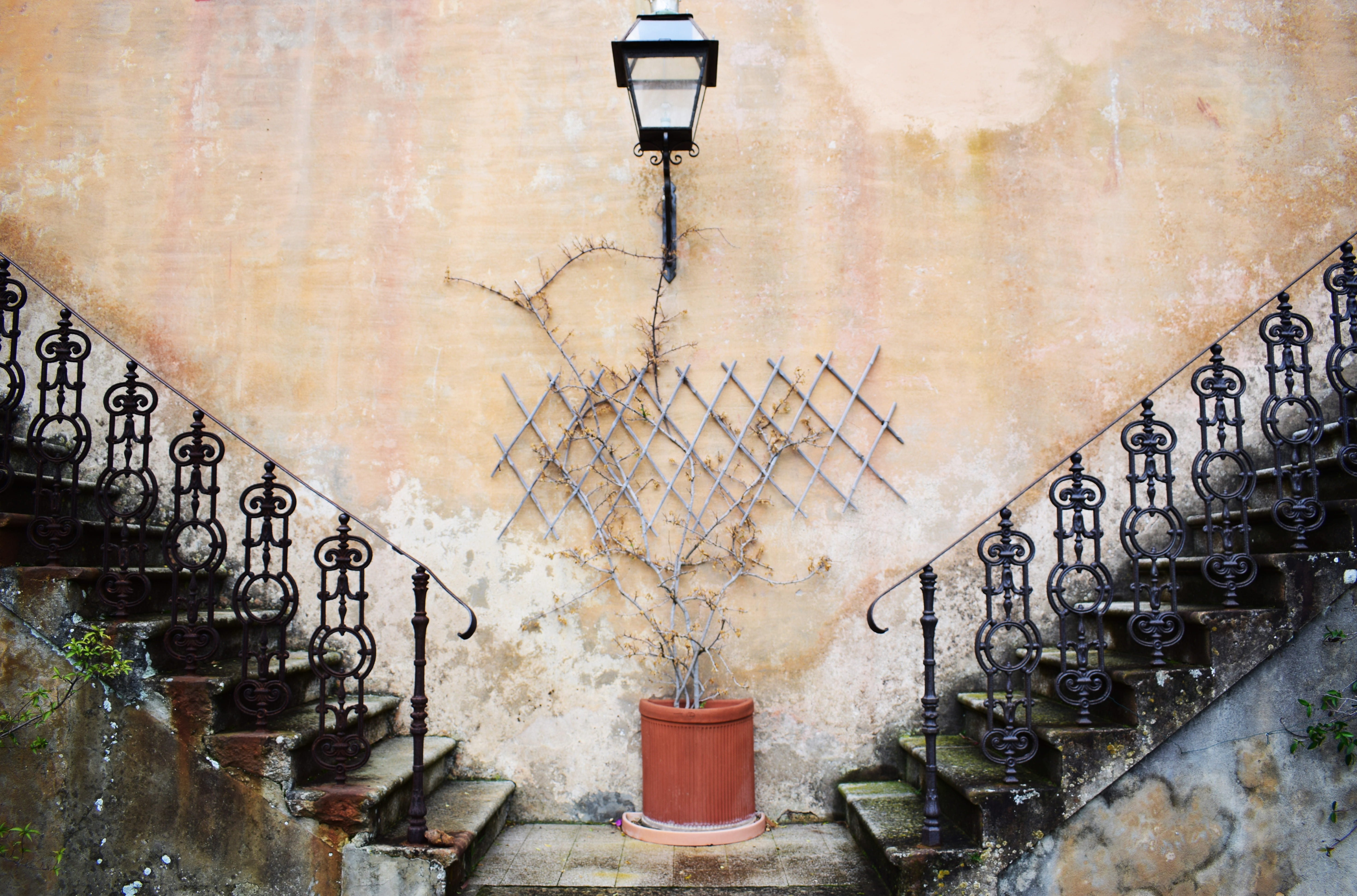 stairs, wall, architecture, wall - building feature, built structure