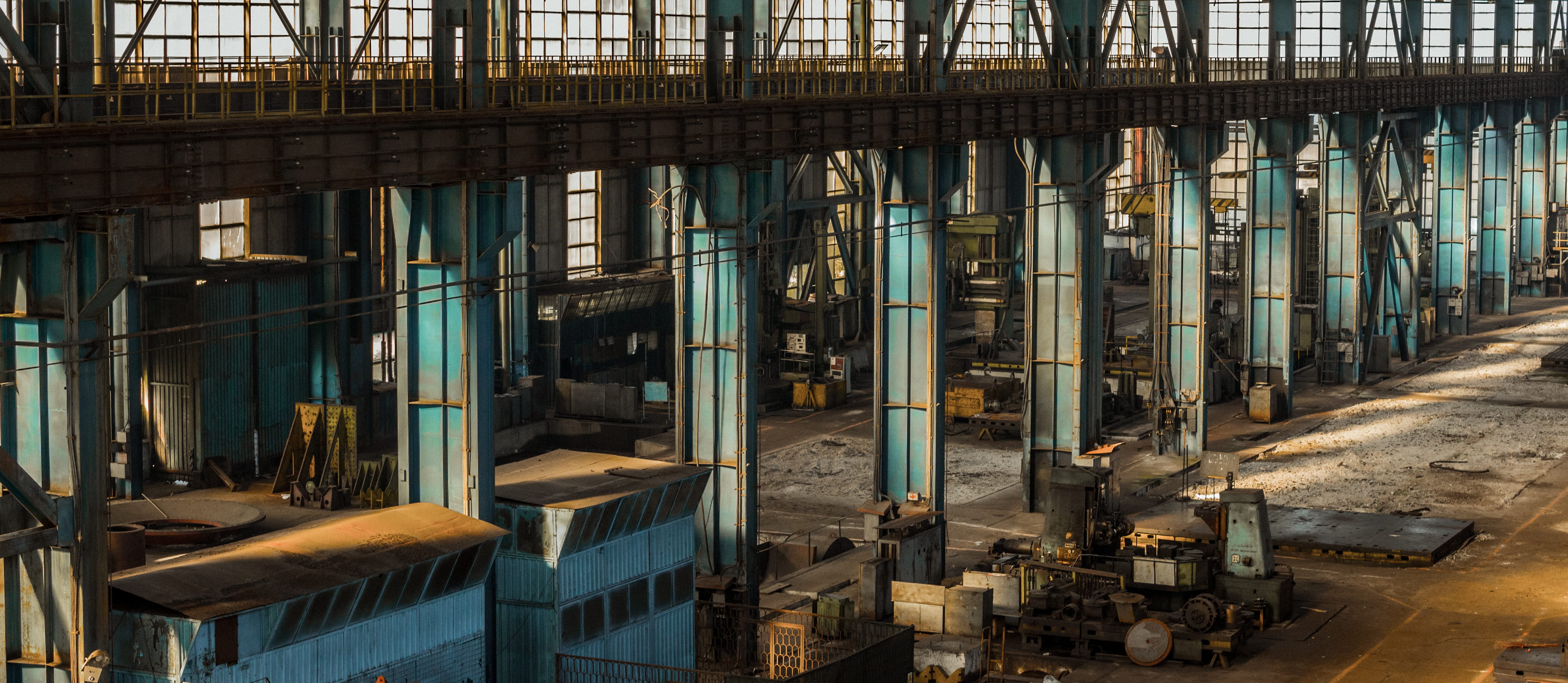 teal industrial machine, architecture, built structure, building exterior