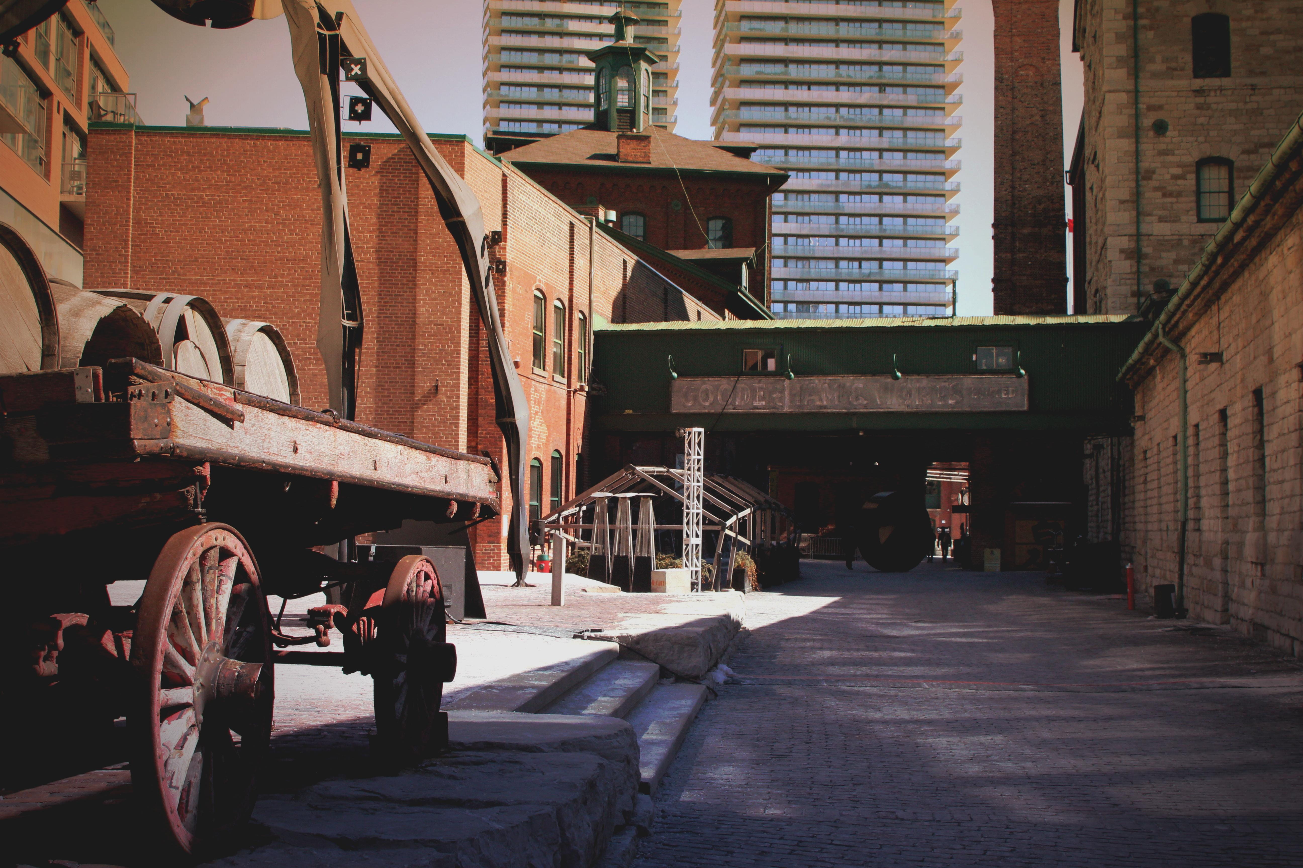 distillery district, toronto, built structure, architecture