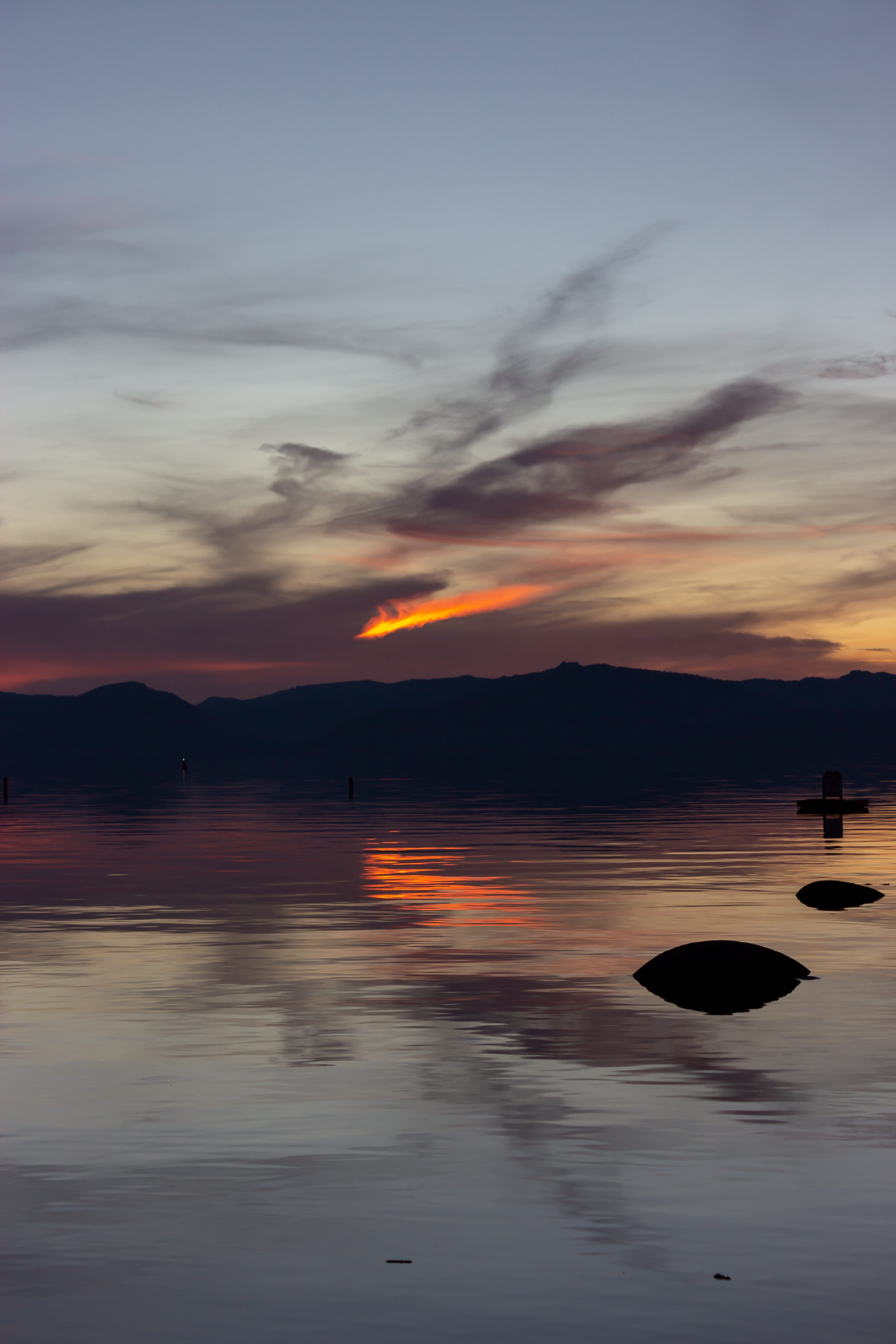 sunset, sky, romantic, evening, mood, clouds, smoke, lighting