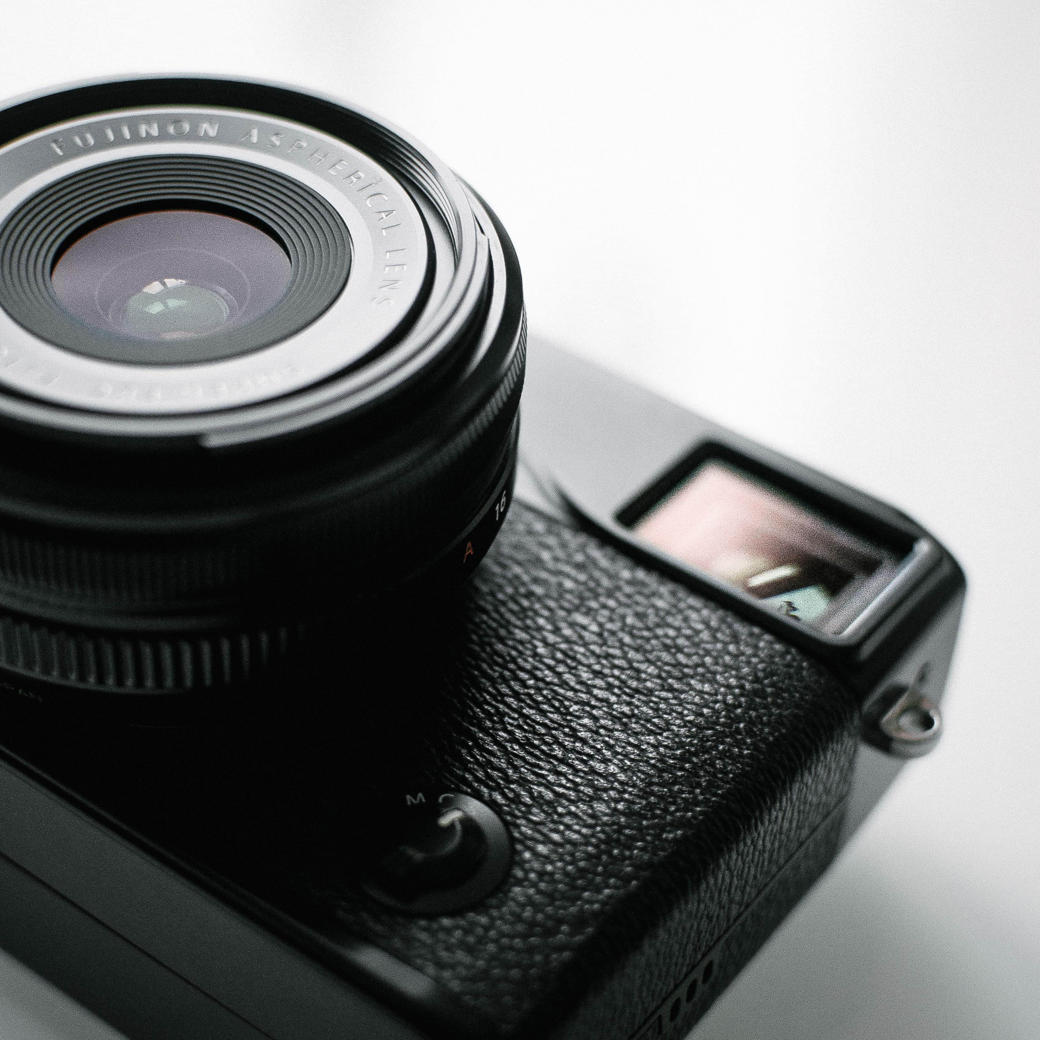 black camera, electronics, camera lens, digital camera, lens cap