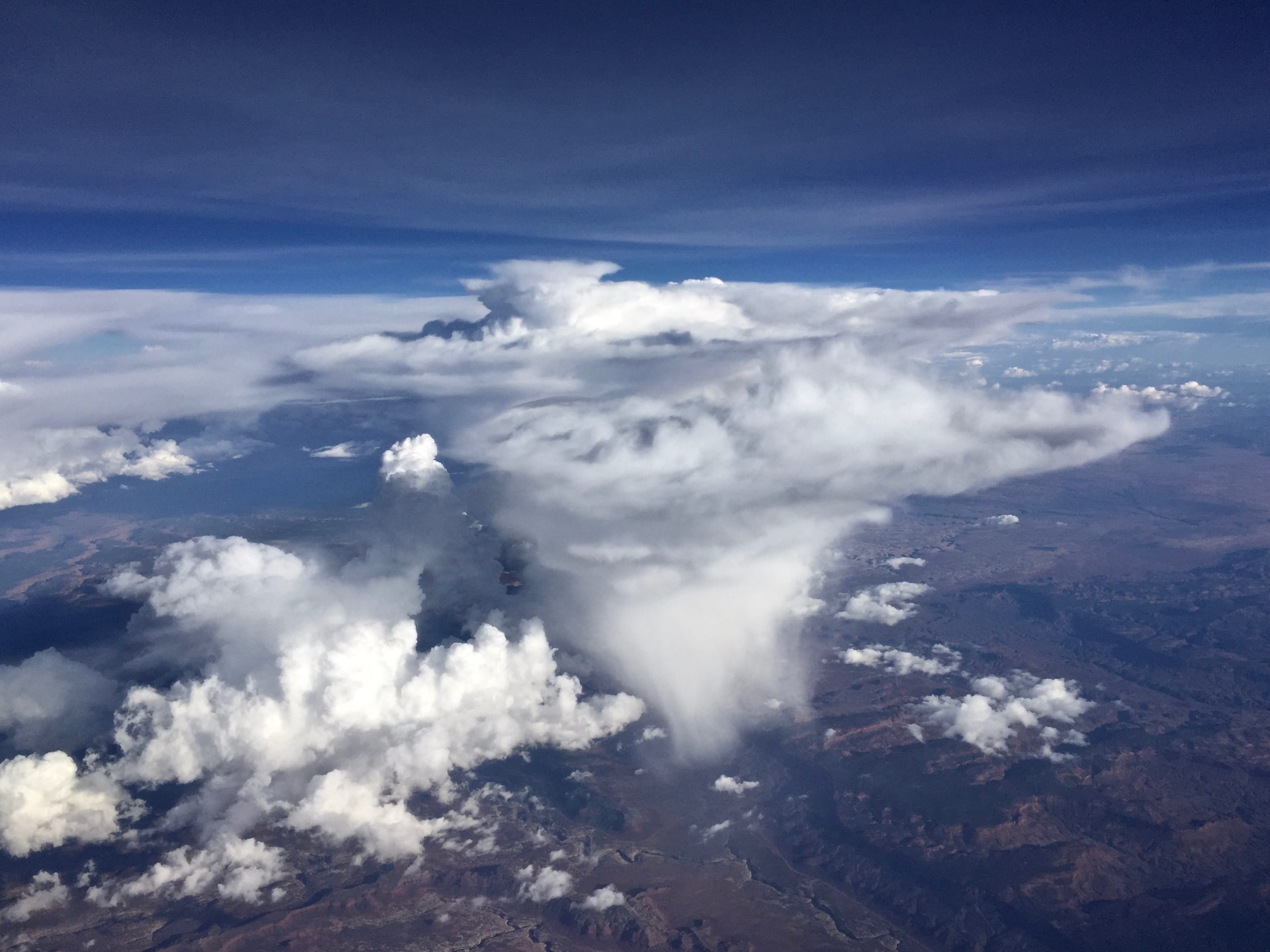 sky, cloudscape, weather, flight, panoramic, dramatic, utah