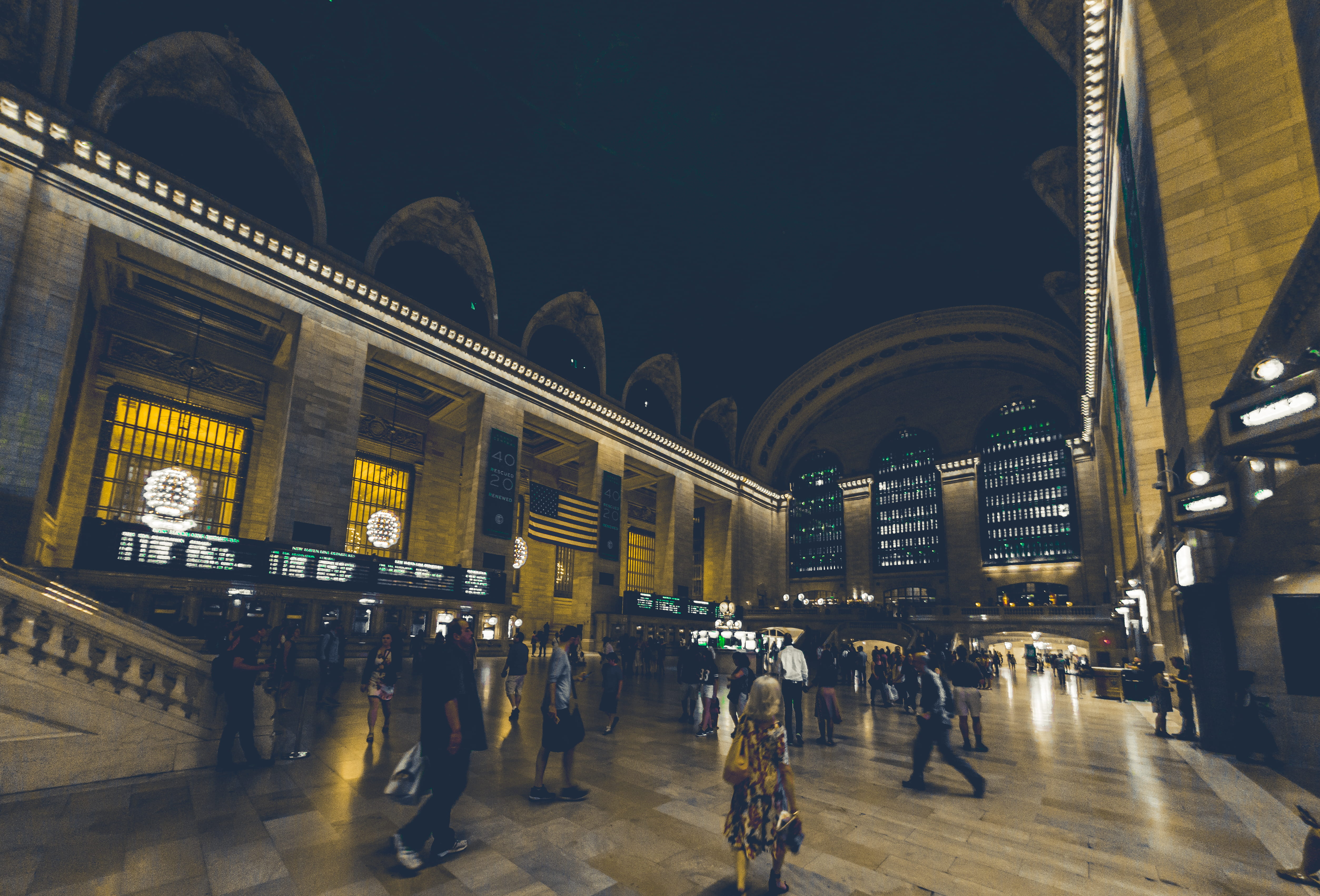 people walking inside building, architecture, night, built structure
