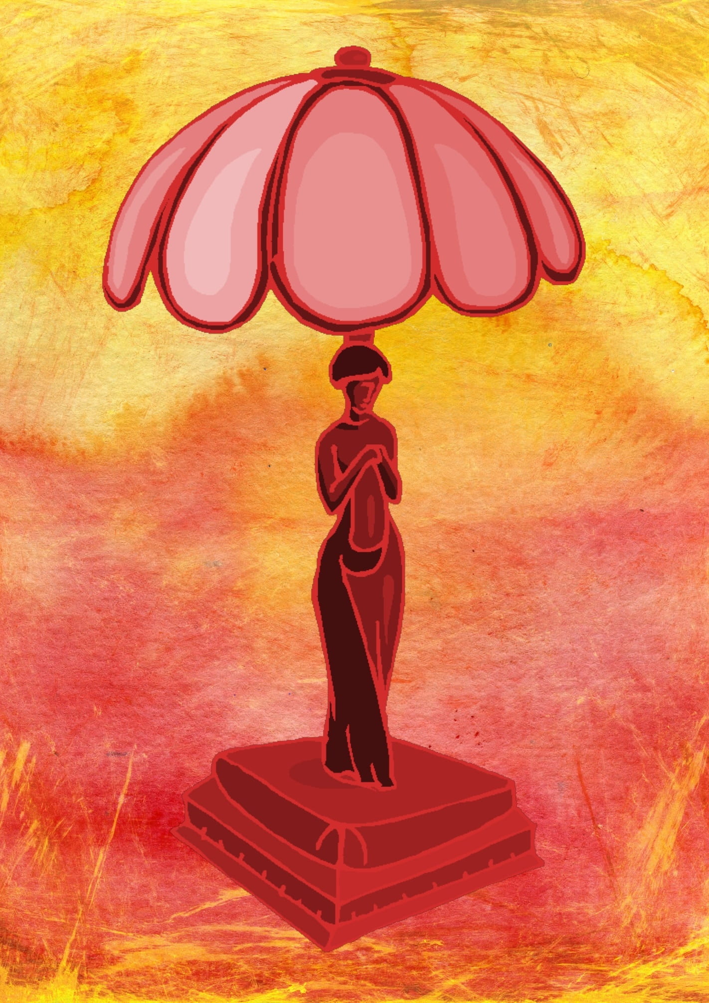 red, lamp, light, graphics, art and craft, creativity, representation