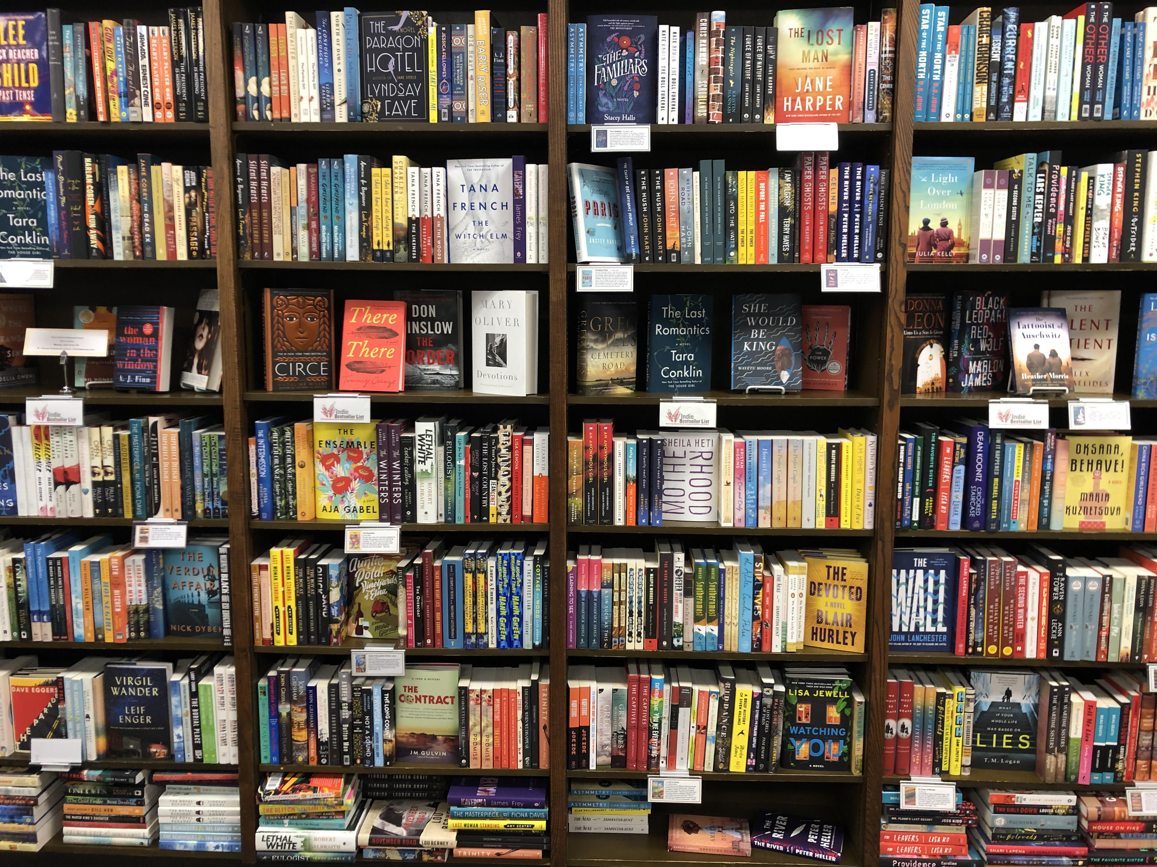 assorted-title books, shelf, large group of objects, abundance