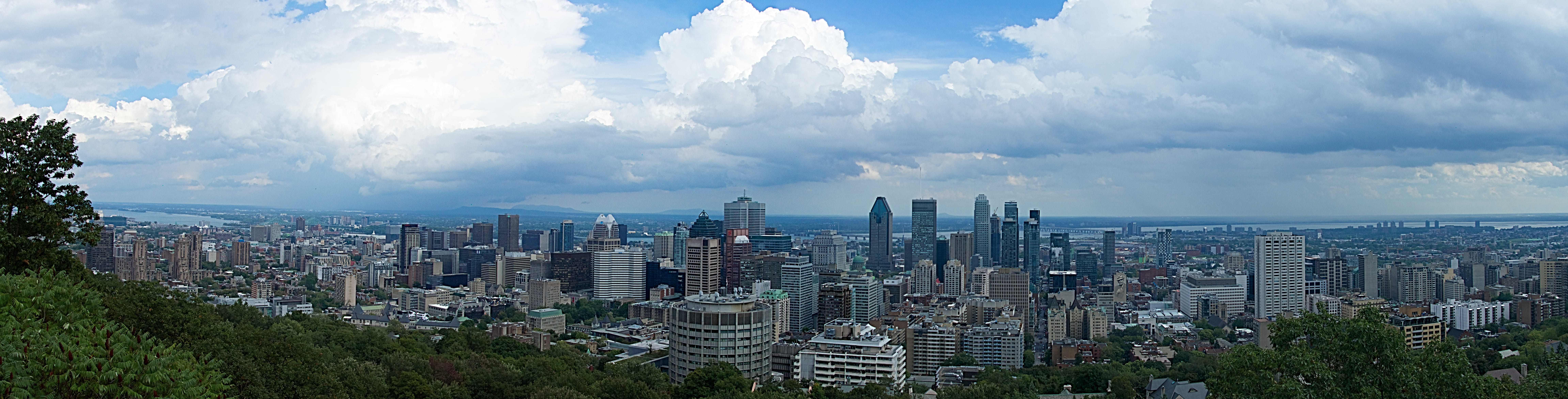 canada, montréal, mount royal chalet, panorama, skyline, city