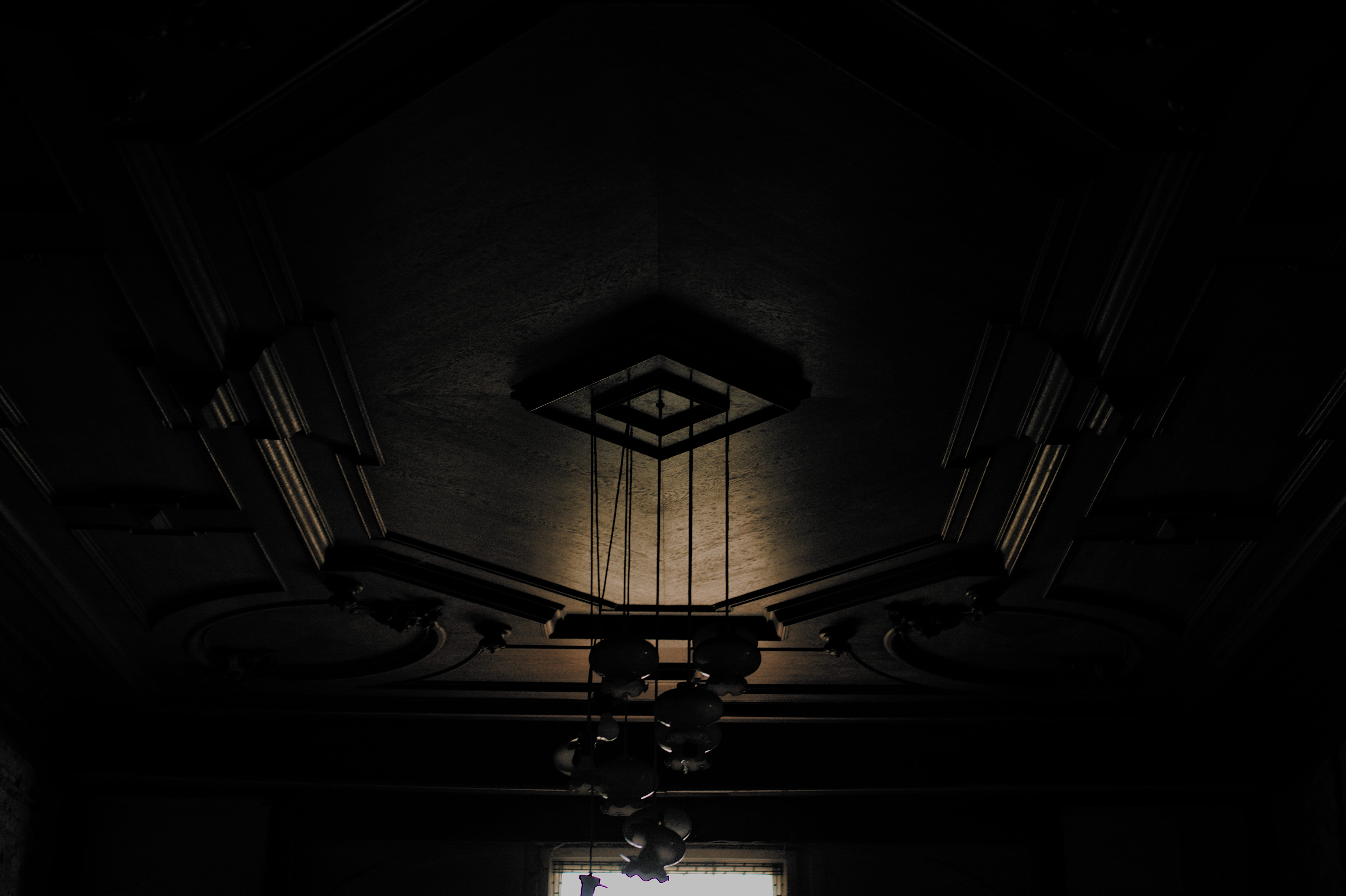 ceiling, light, lamp, interior, abandoned, indoor, architecture