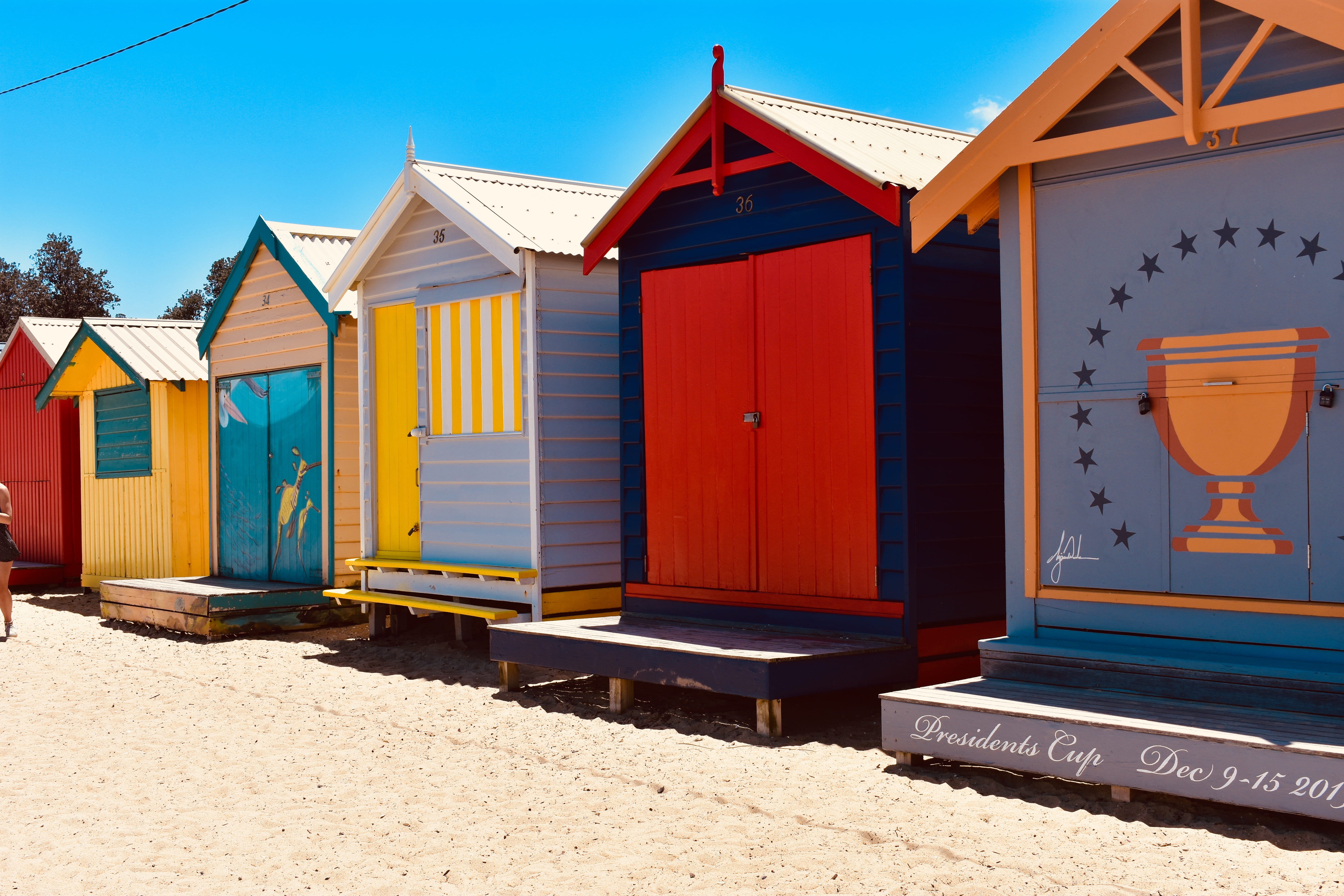 assorted-colored sheds, multi colored, built structure, architecture