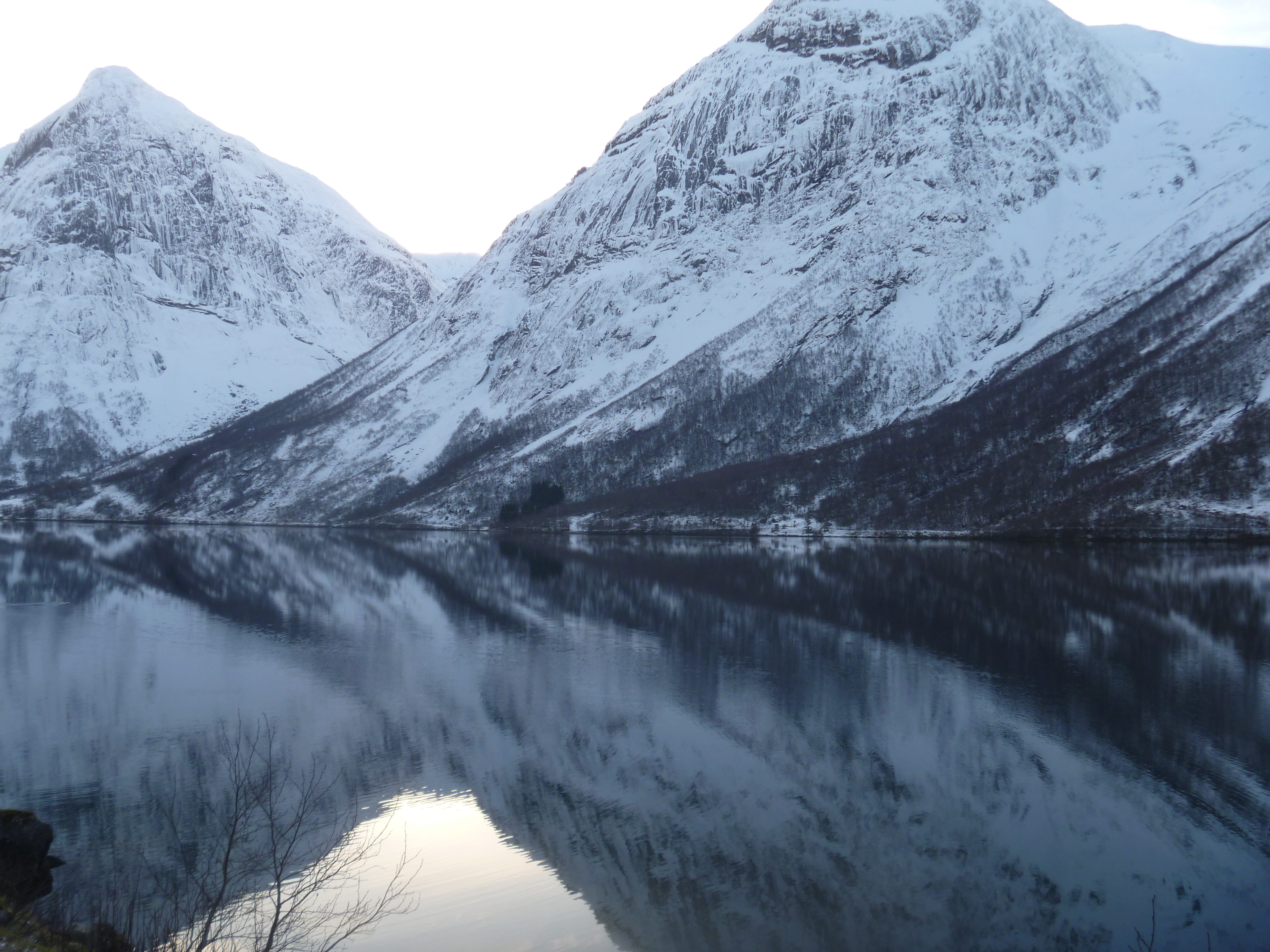 norway, winter, reflection, landscape, nature, scandinavia