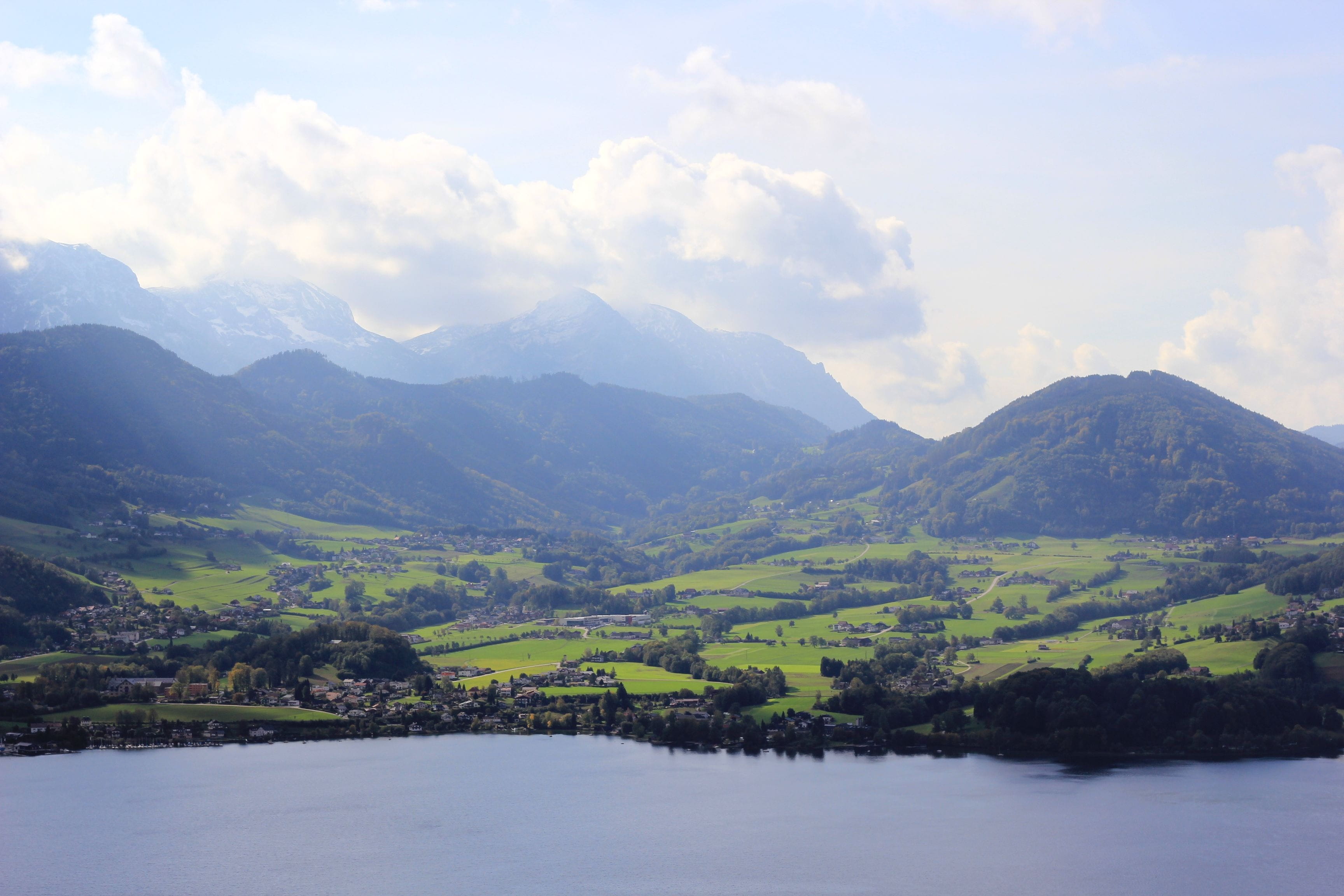 austria, alps, mountains, fields, landscape, scenics - nature
