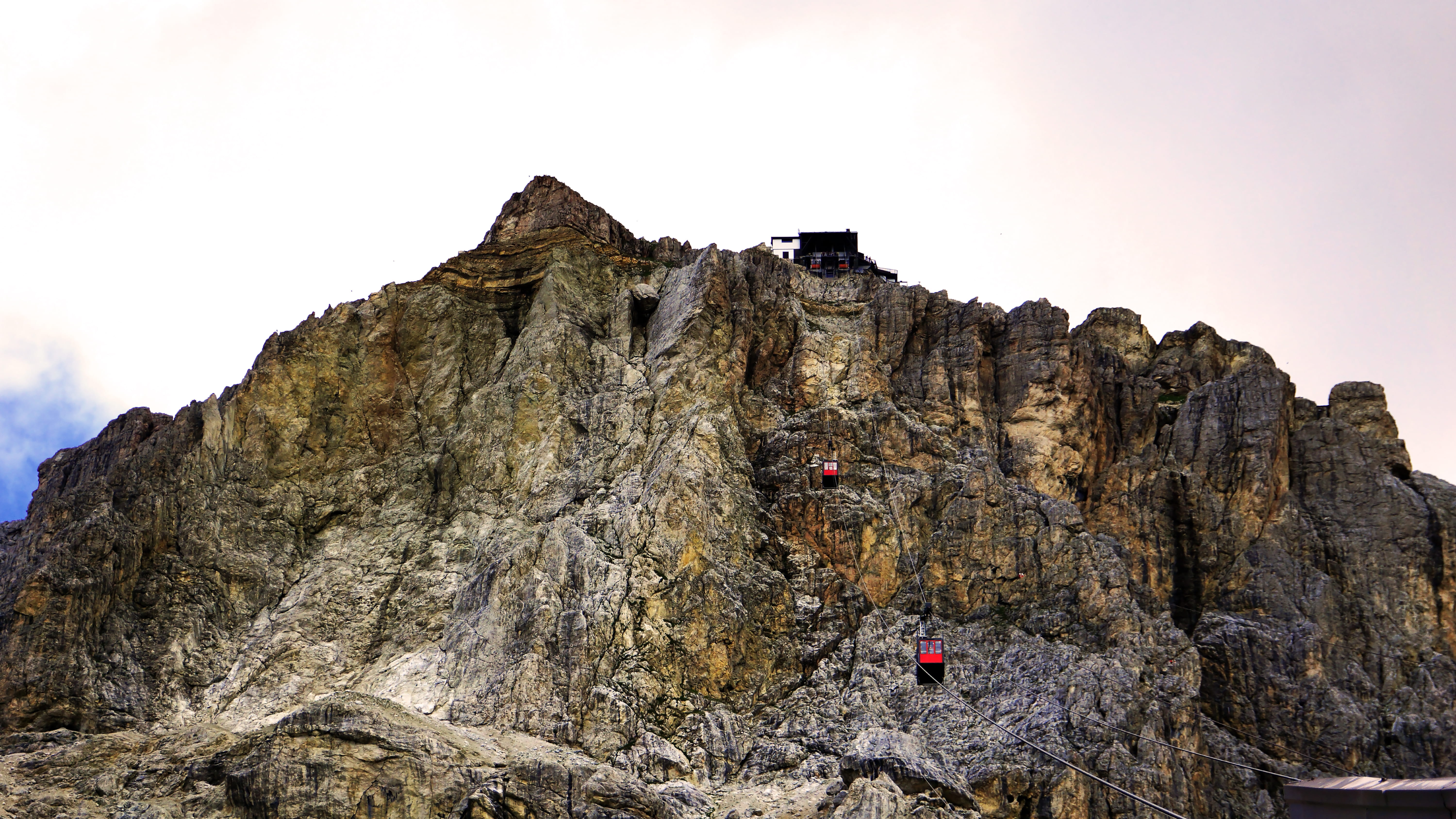 green mountain, rock, solid, rock - object, rock formation, sky