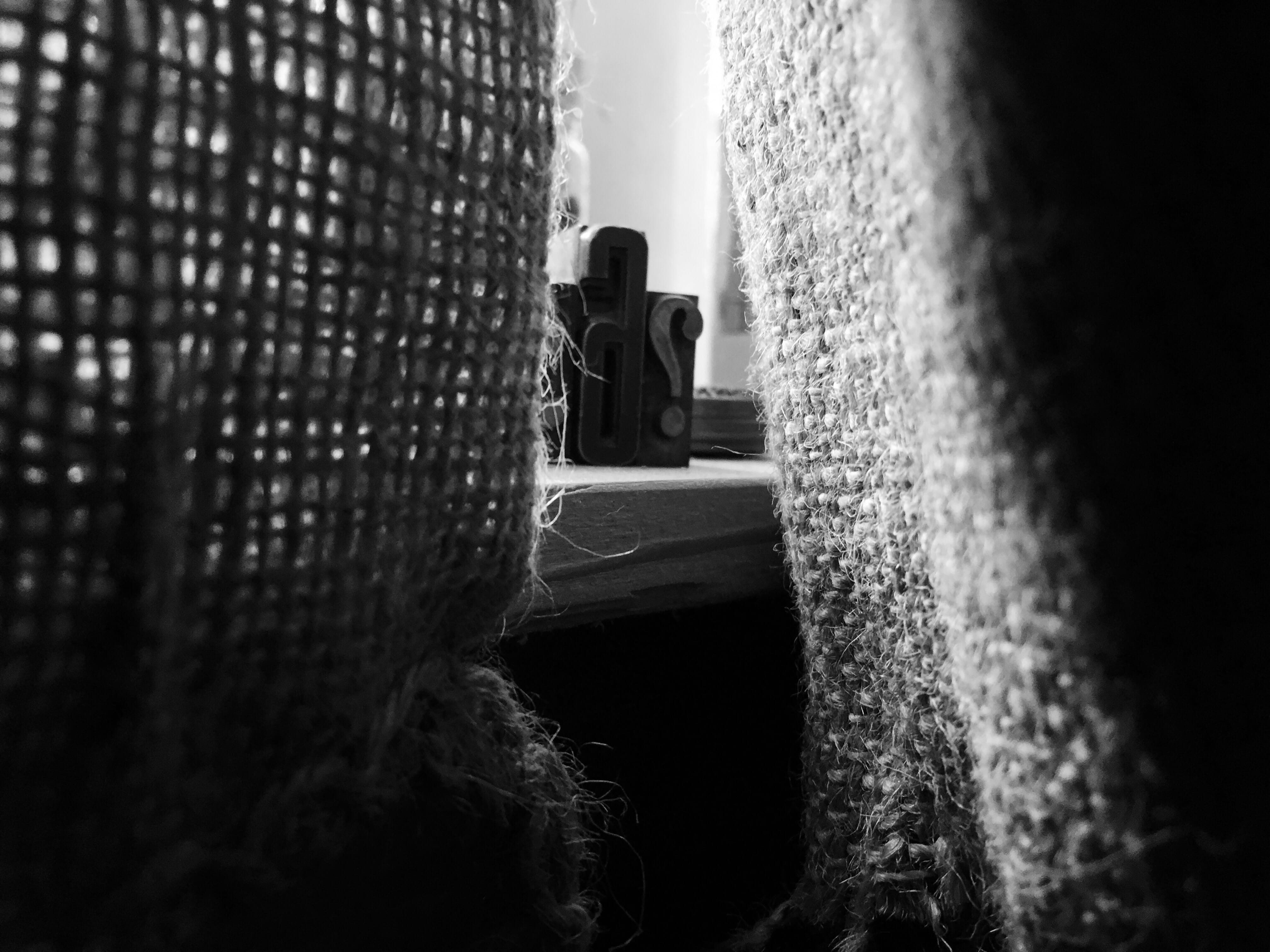 type, question mark, burlap, window, light, movable type, number