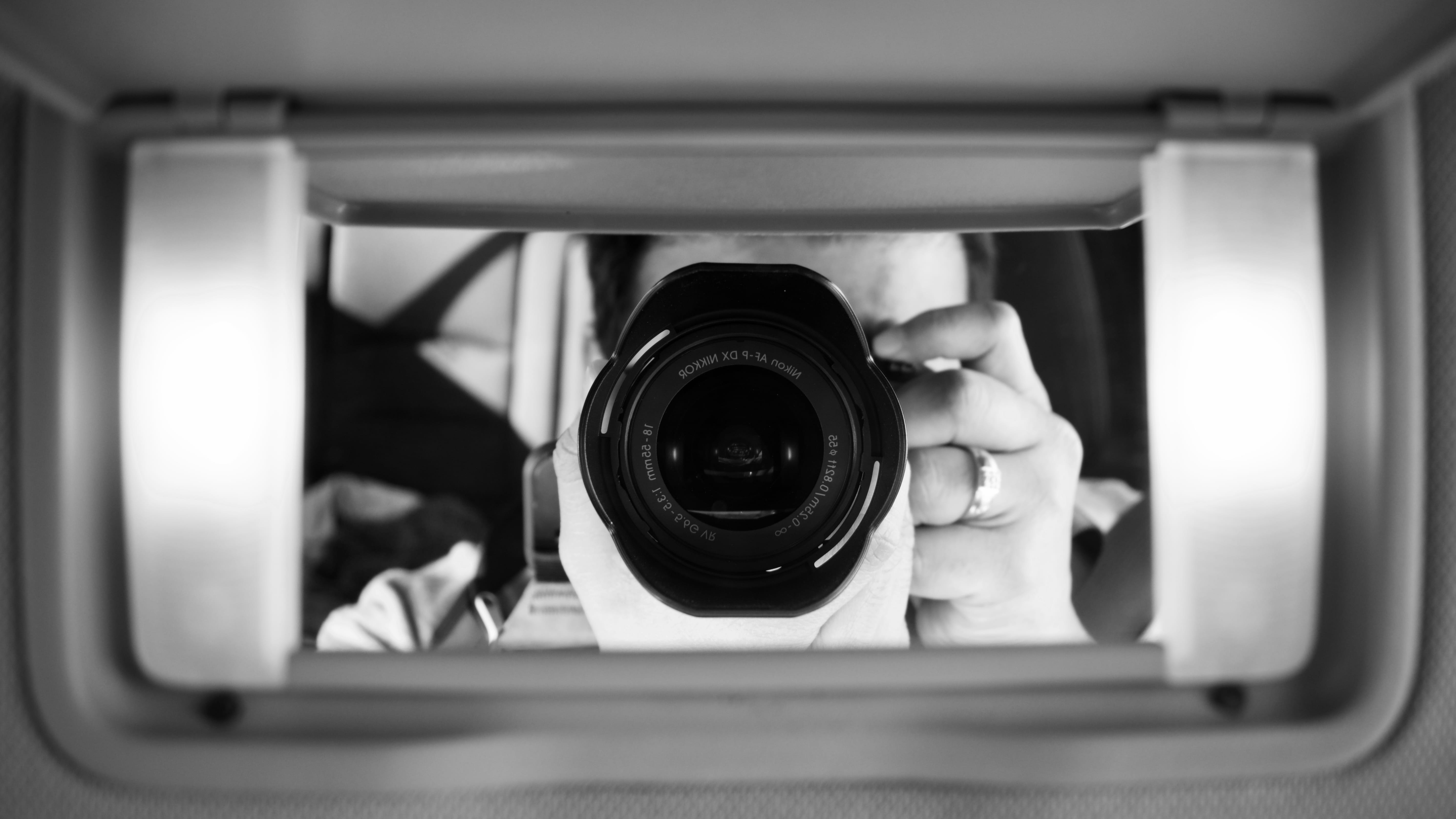 camera, electronics, mirror, photographer, lens, experimental