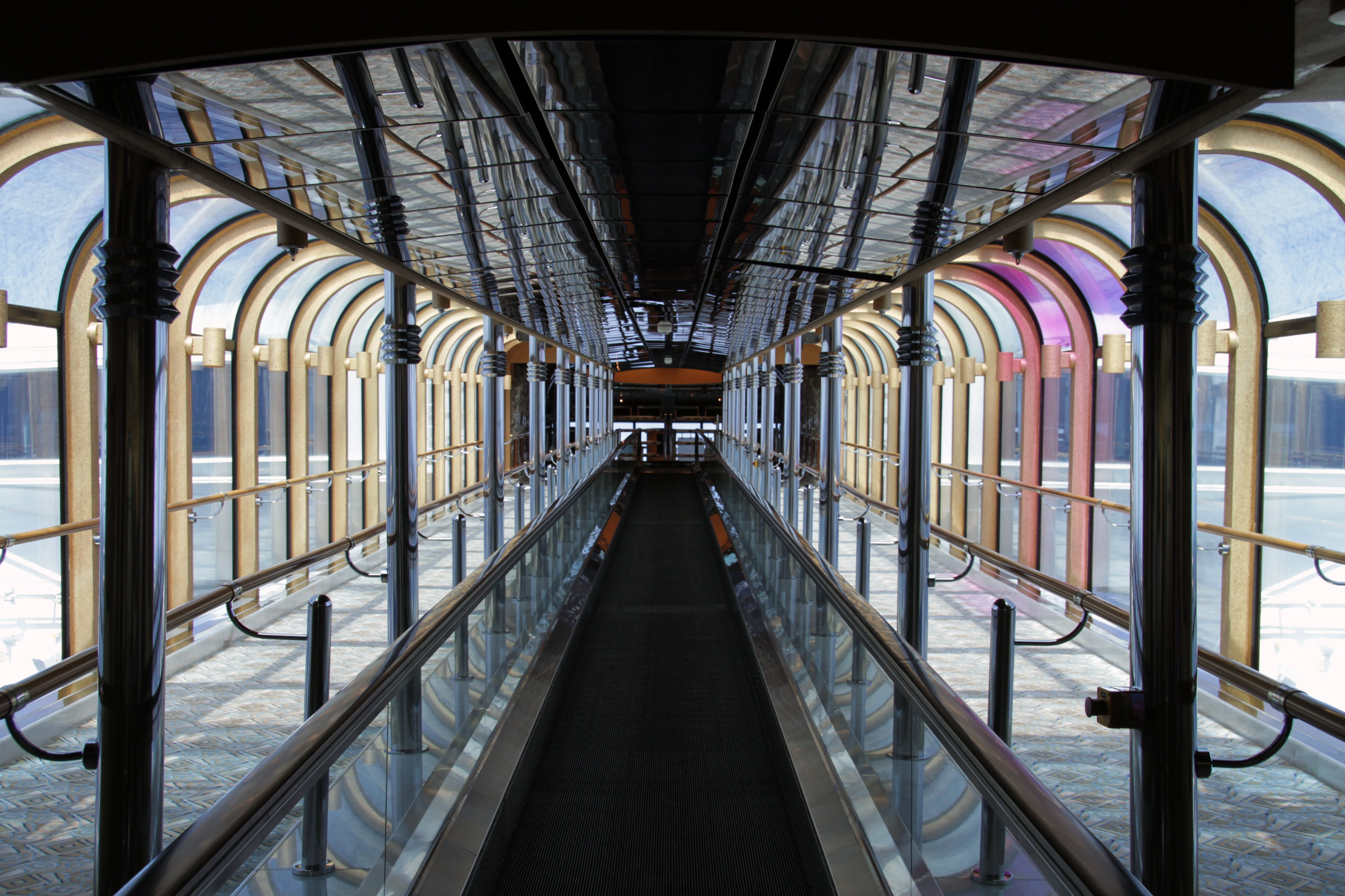 aisle, lines, structure, pattern, modern, geometric, architecture