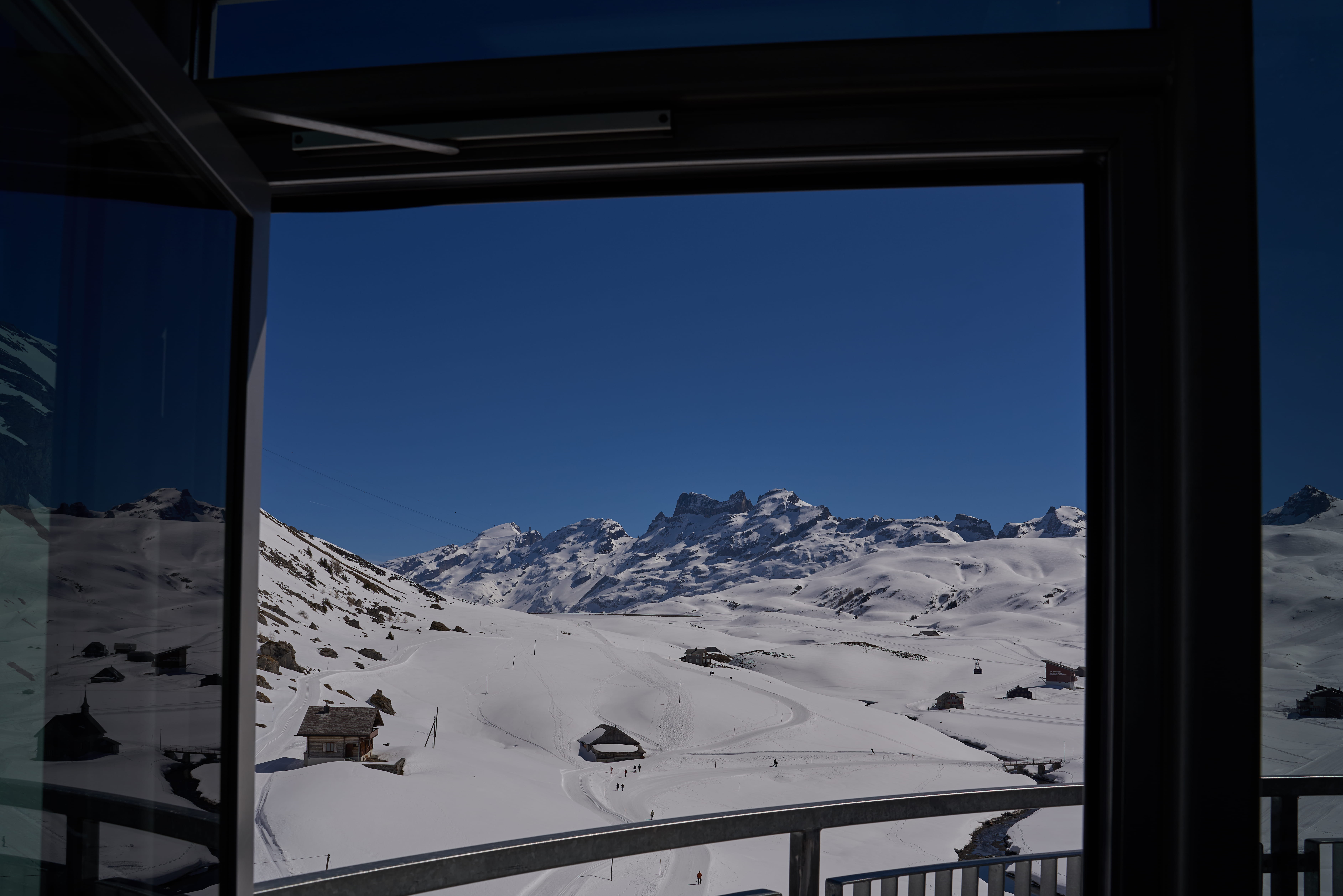 clear glass window, winter, cold temperature, snow, mountain